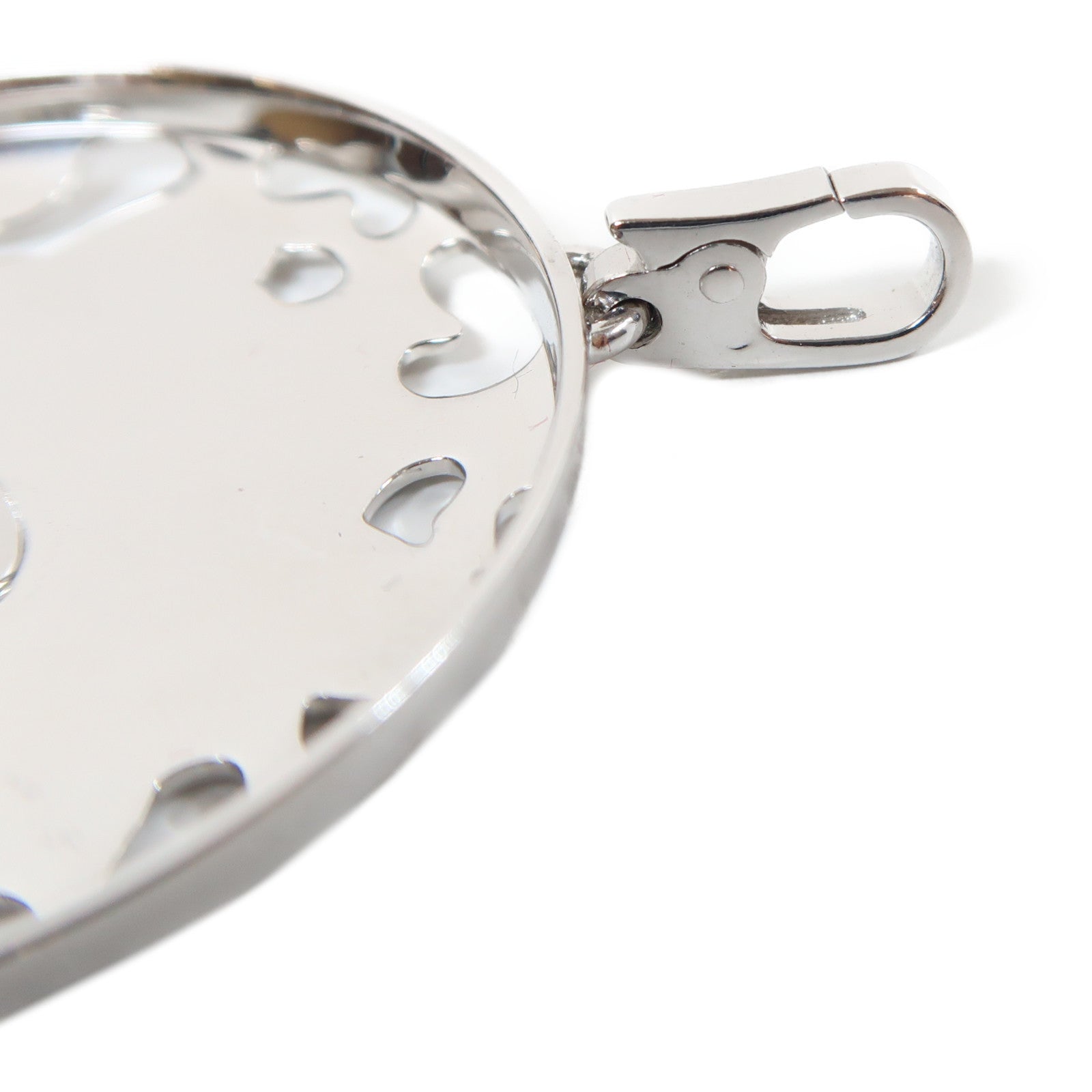 CARTIER (PRICE DOWN) Panthere Pellage Pendant Garnet 18K White Gold Black Lacquer