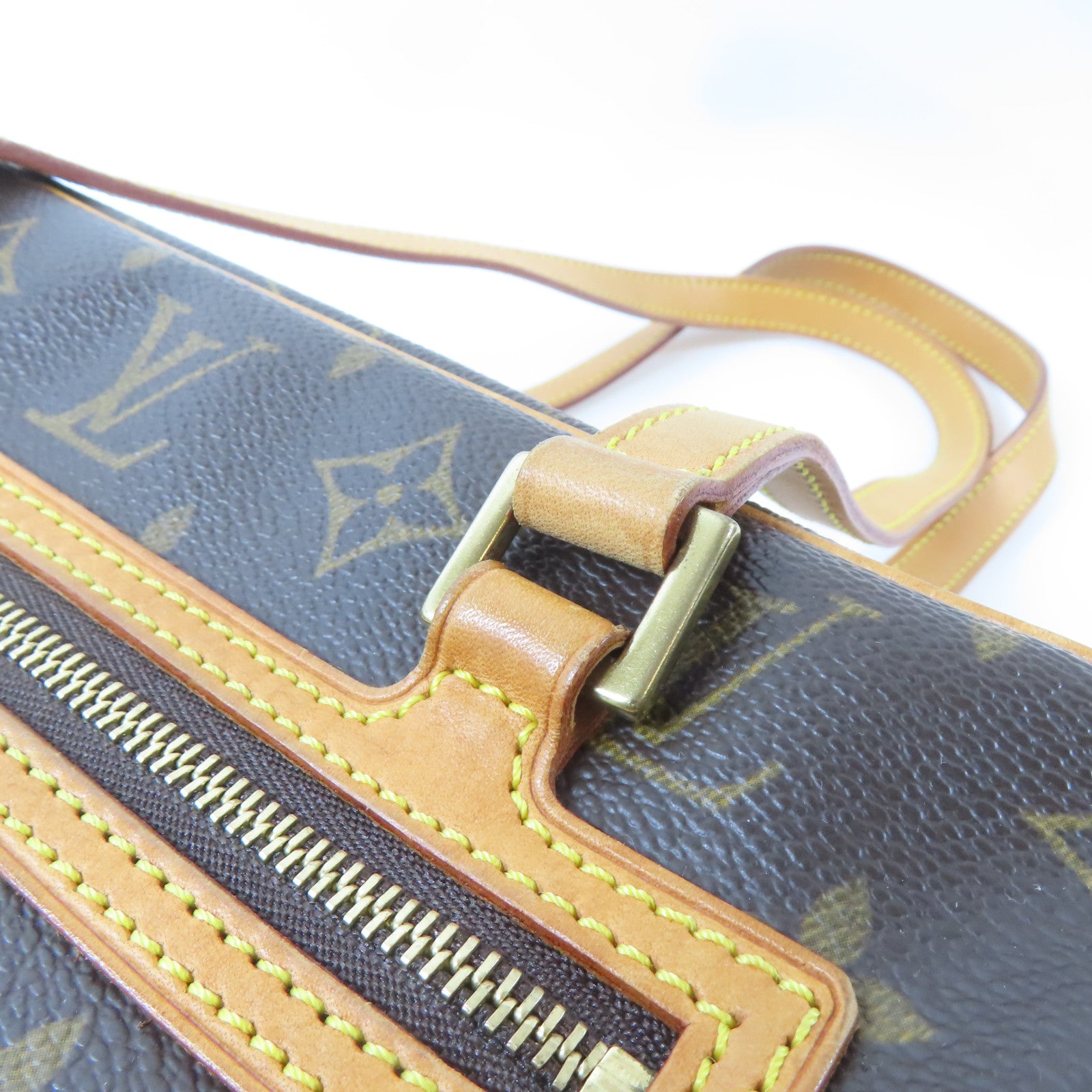 LOUIS VUITTON Monogram Cite MM金扣肩背袋啡色