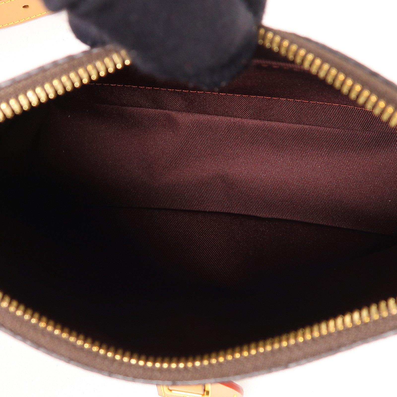 LOUIS VUITTON Monogram Odeon金扣手挽袋棕色
