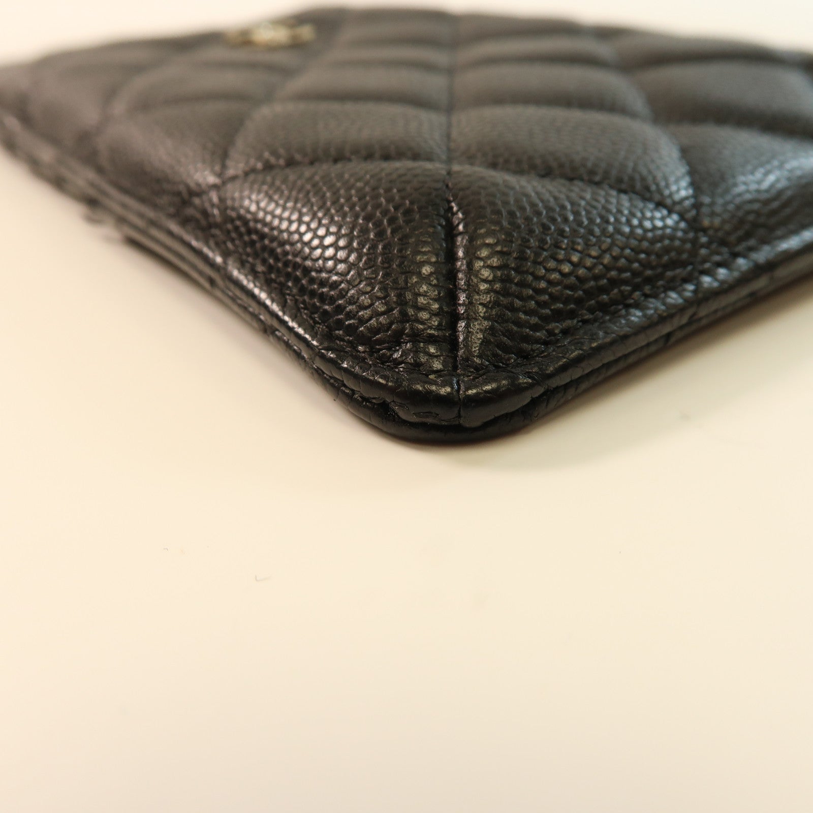 CHANEL 牛皮皮革Zipper Long Wallet金扣長錢包黑色