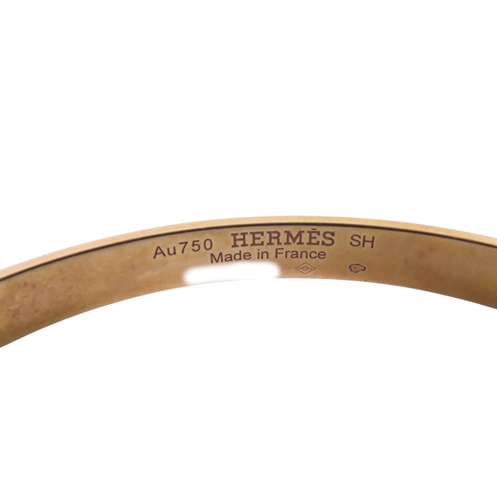 HERMES 18K玫瑰金Kelly Black Sapphire Bangle金扣黑色藍寶石手鐲