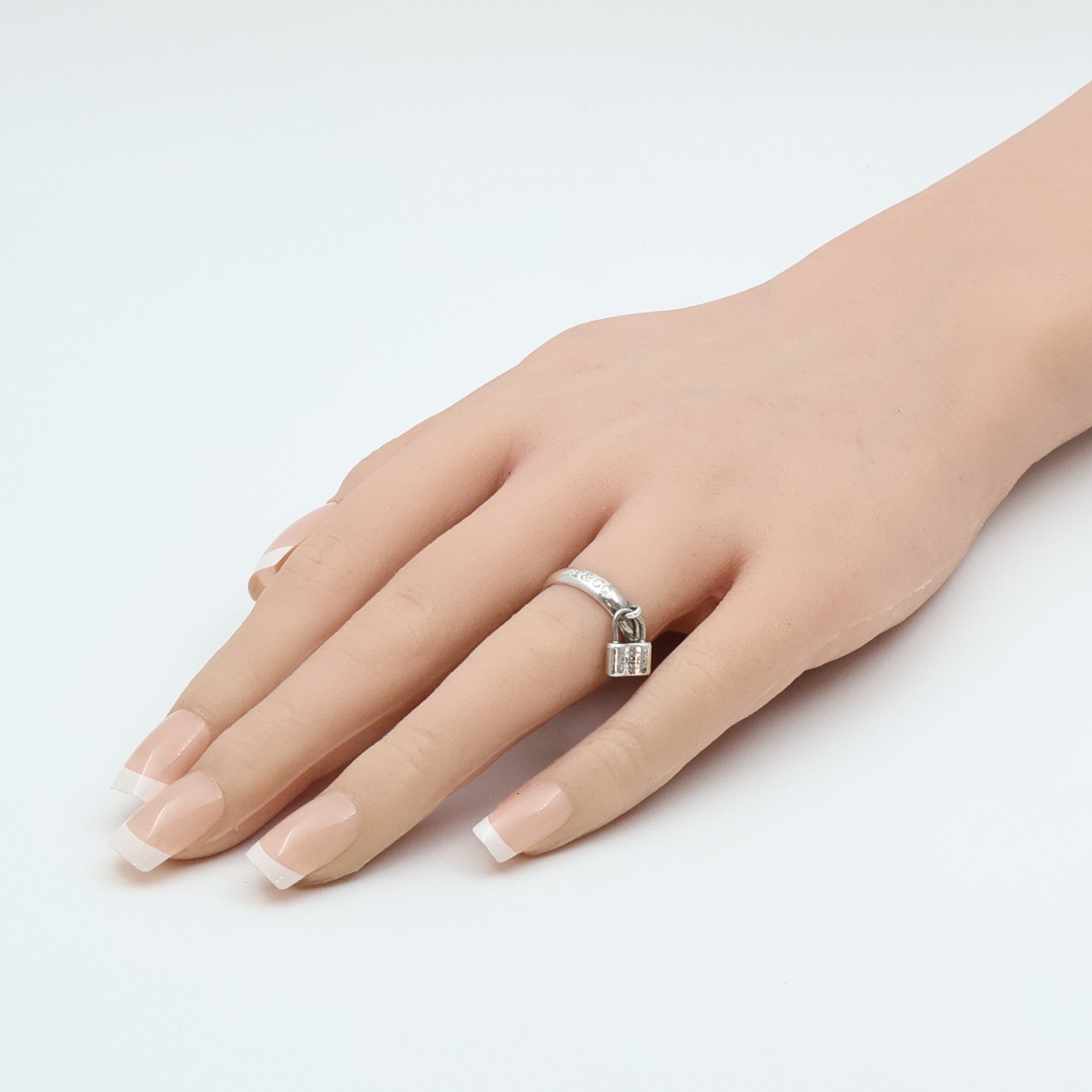 TIFFANY＆CO 【激減優惠】925/837純銀Lock Ring戒指US#5.75