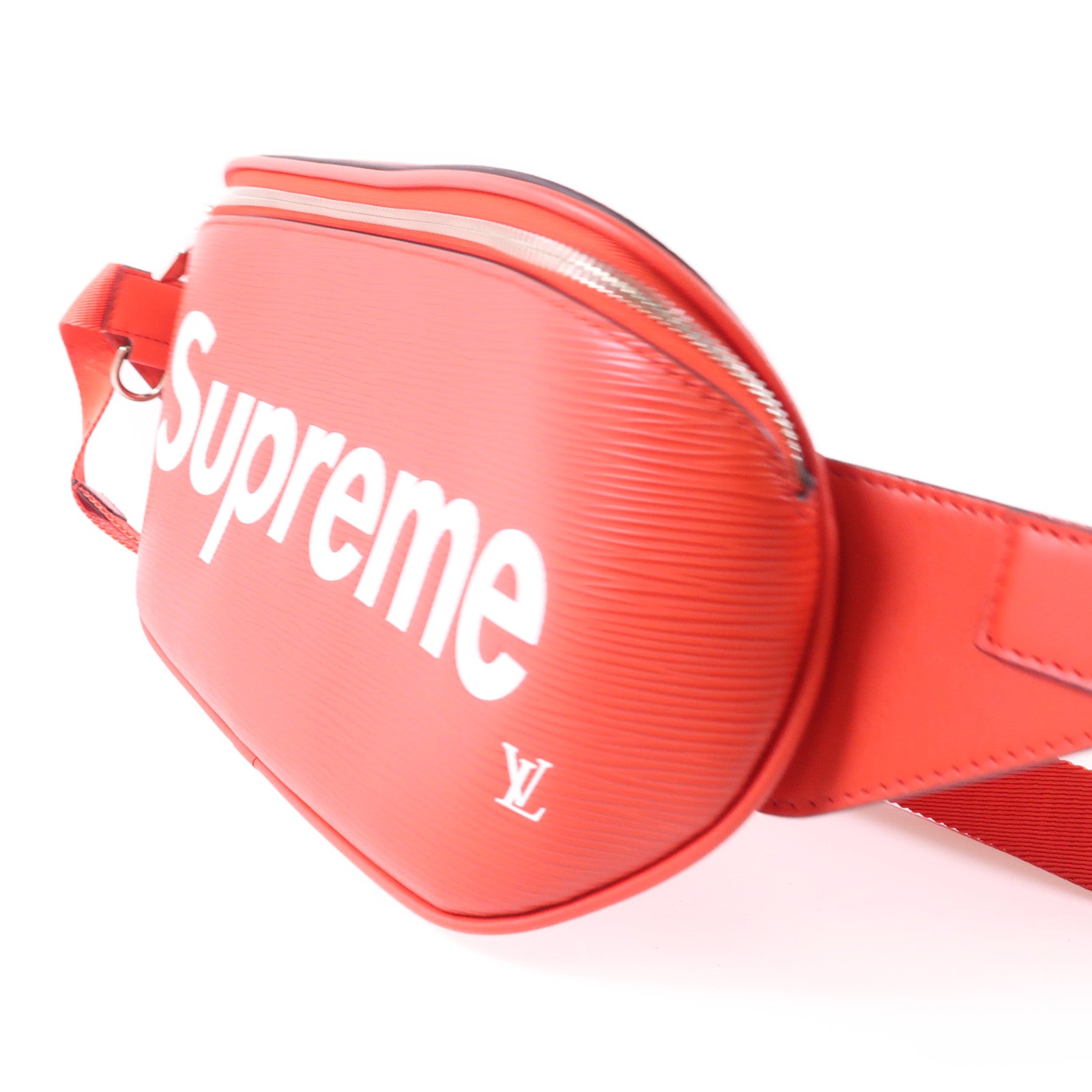 LOUIS VUITTON Epi LV X Supreme Crossbody銀扣腰包/肩背袋