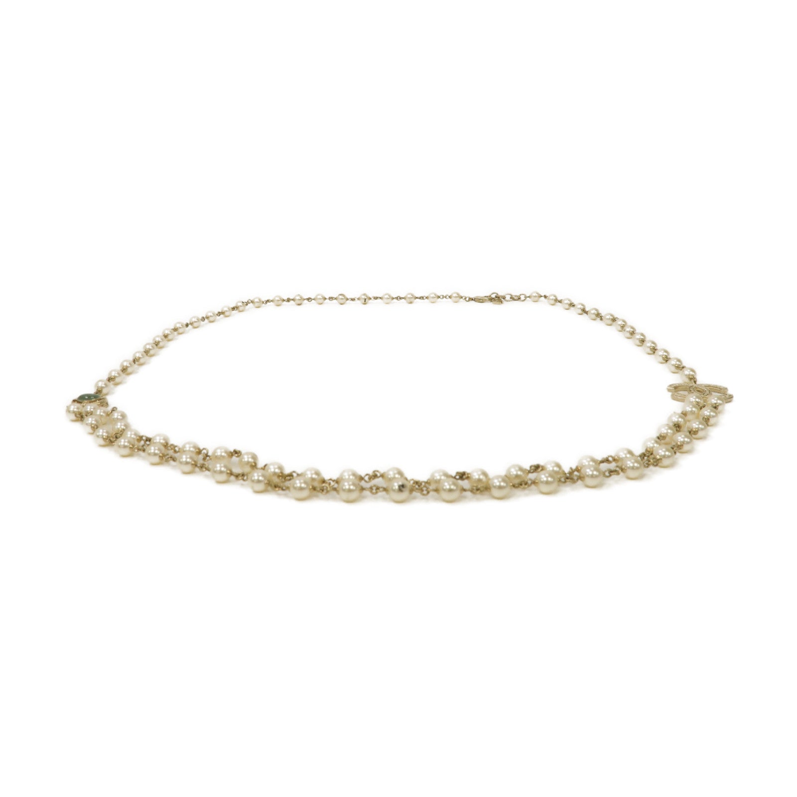 CHANEL 【激減優惠】金屬/PVC Necklace項鍊白色/金色/綠色