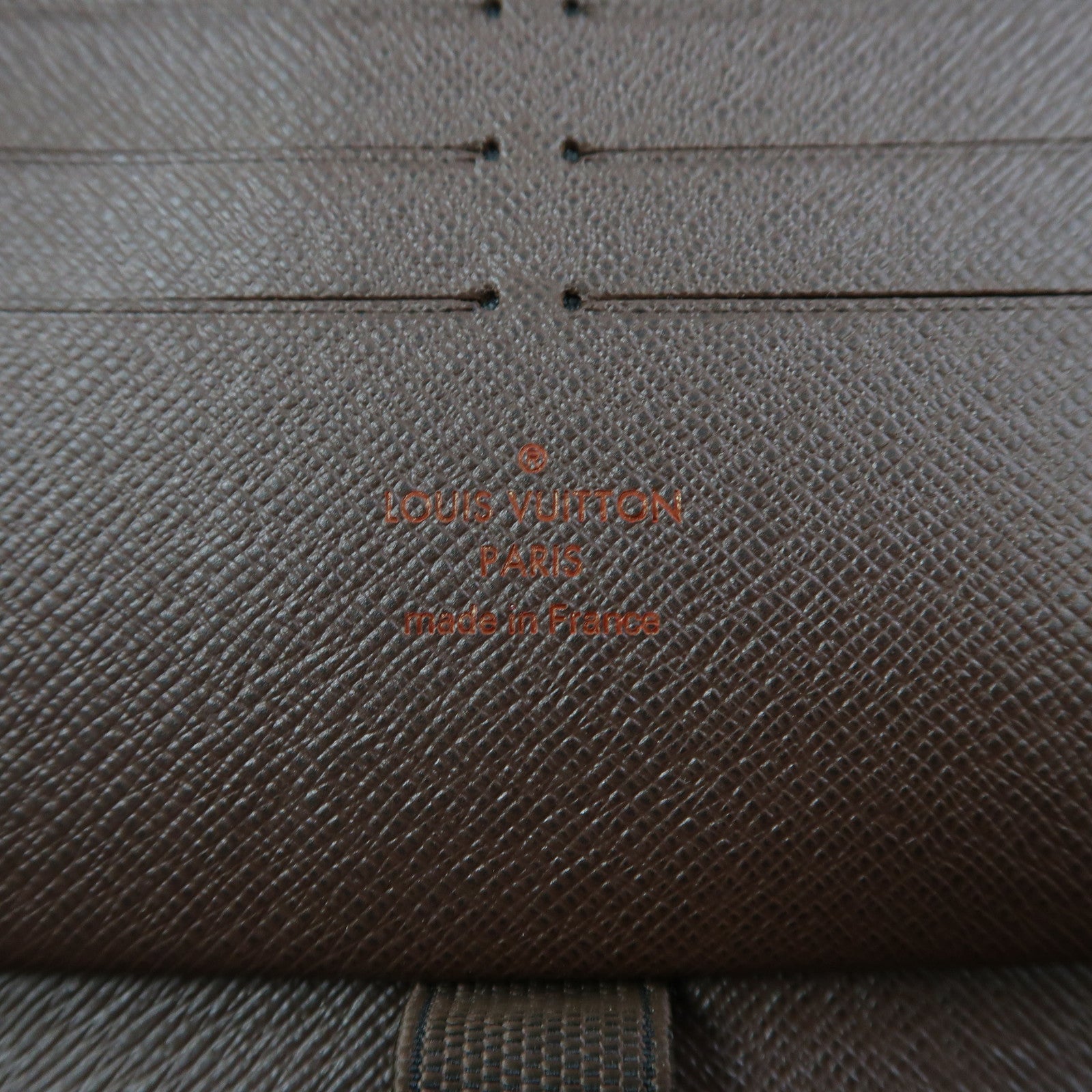 LOUIS VUITTON Damier Zippy Organizer金扣拉鍊長錢包啡色