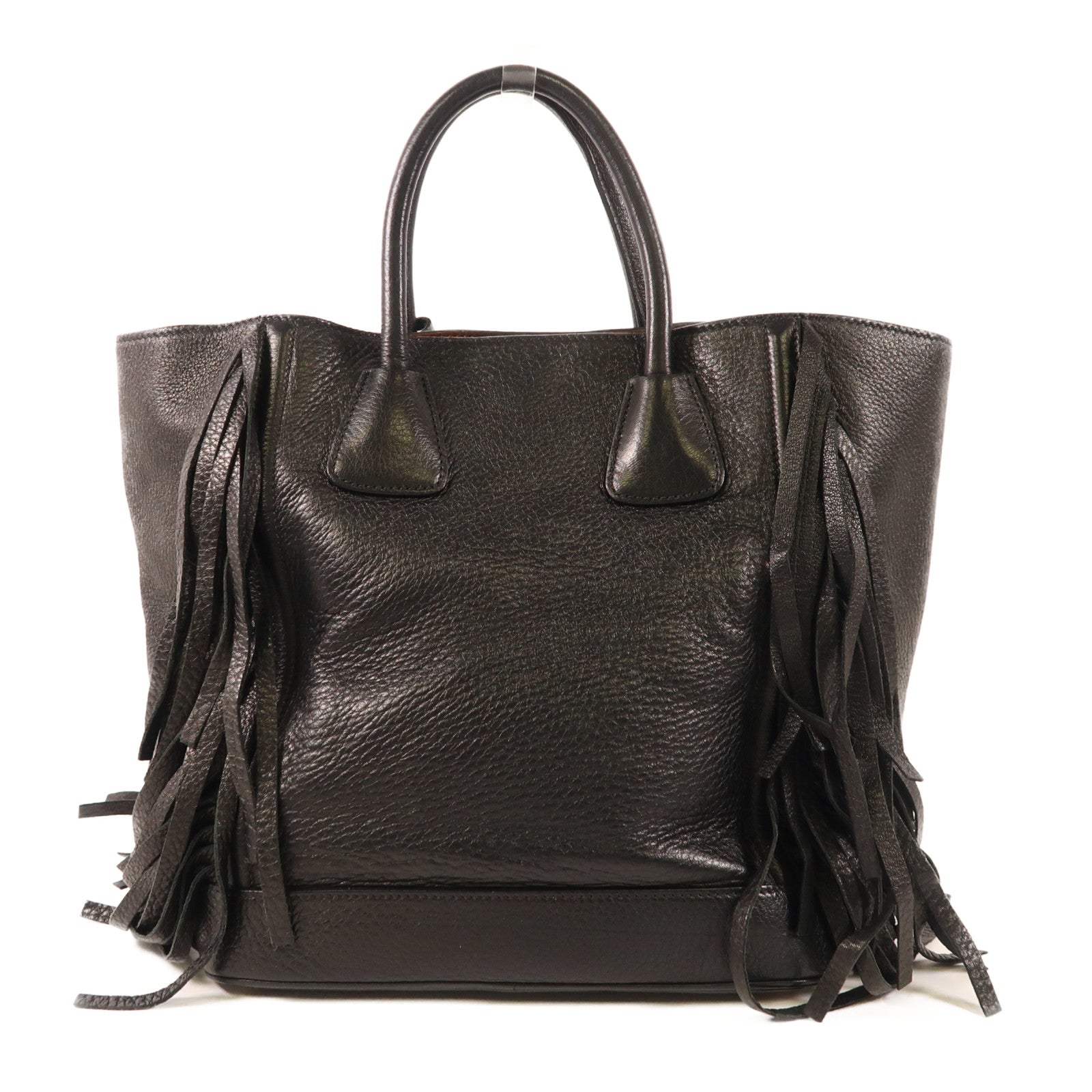 PRADA Cervo皮革Handbag金扣手挽袋
