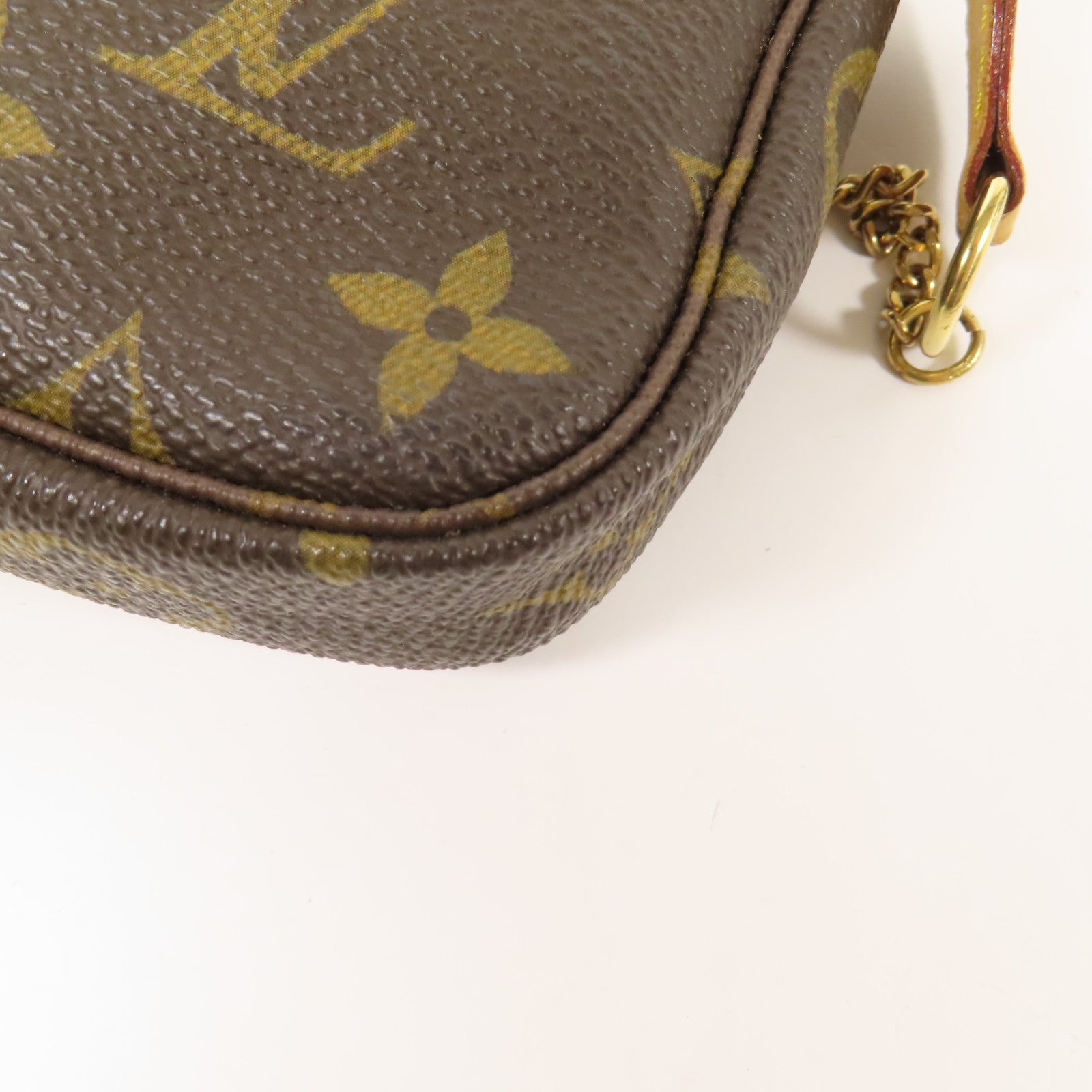 LOUIS VUITTON Monogram Mini Pochette Accessoires金扣手挽袋