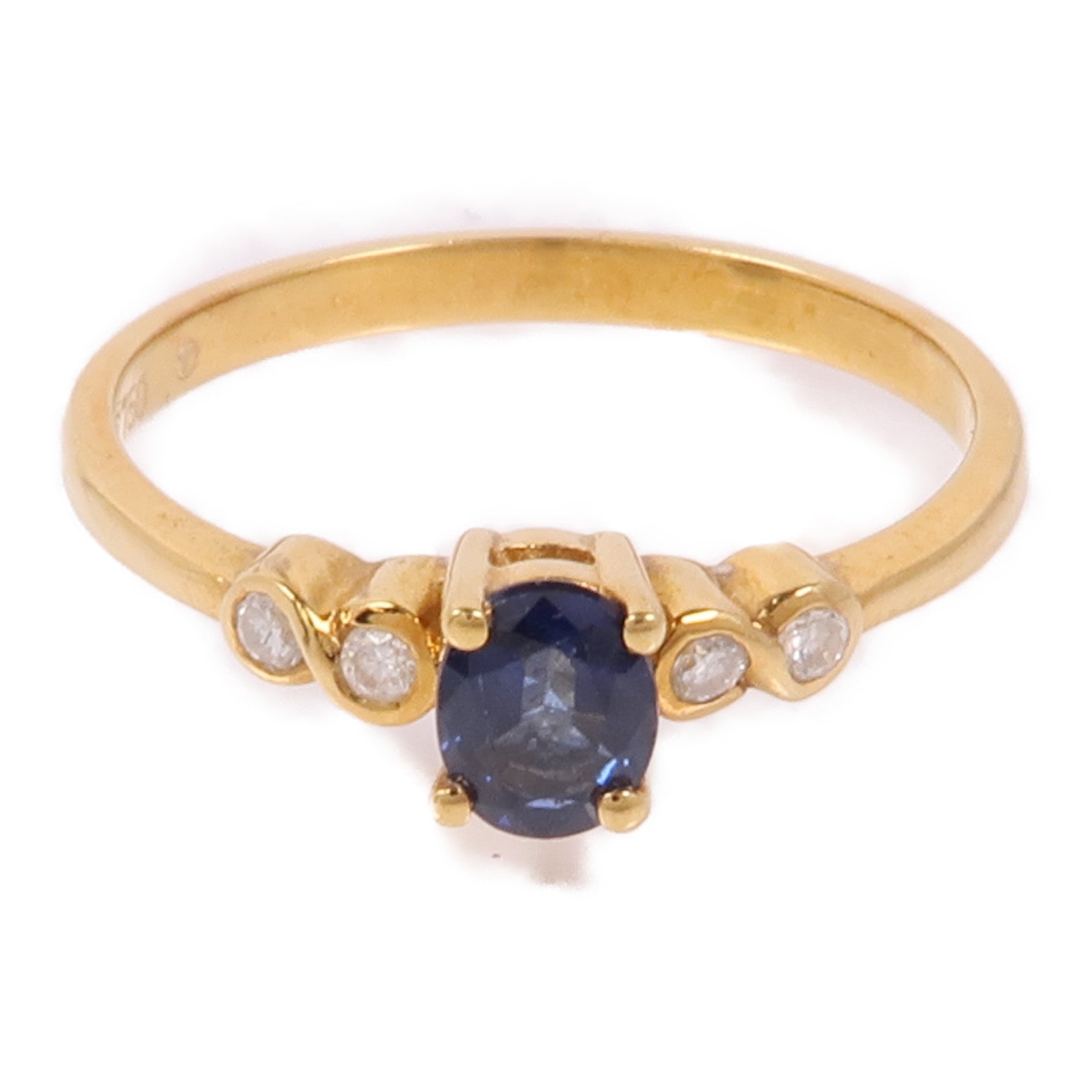 JEWELRY 18K黃金Sapphire/Diamond Ring藍寶石/鑽石戒指US#6.25