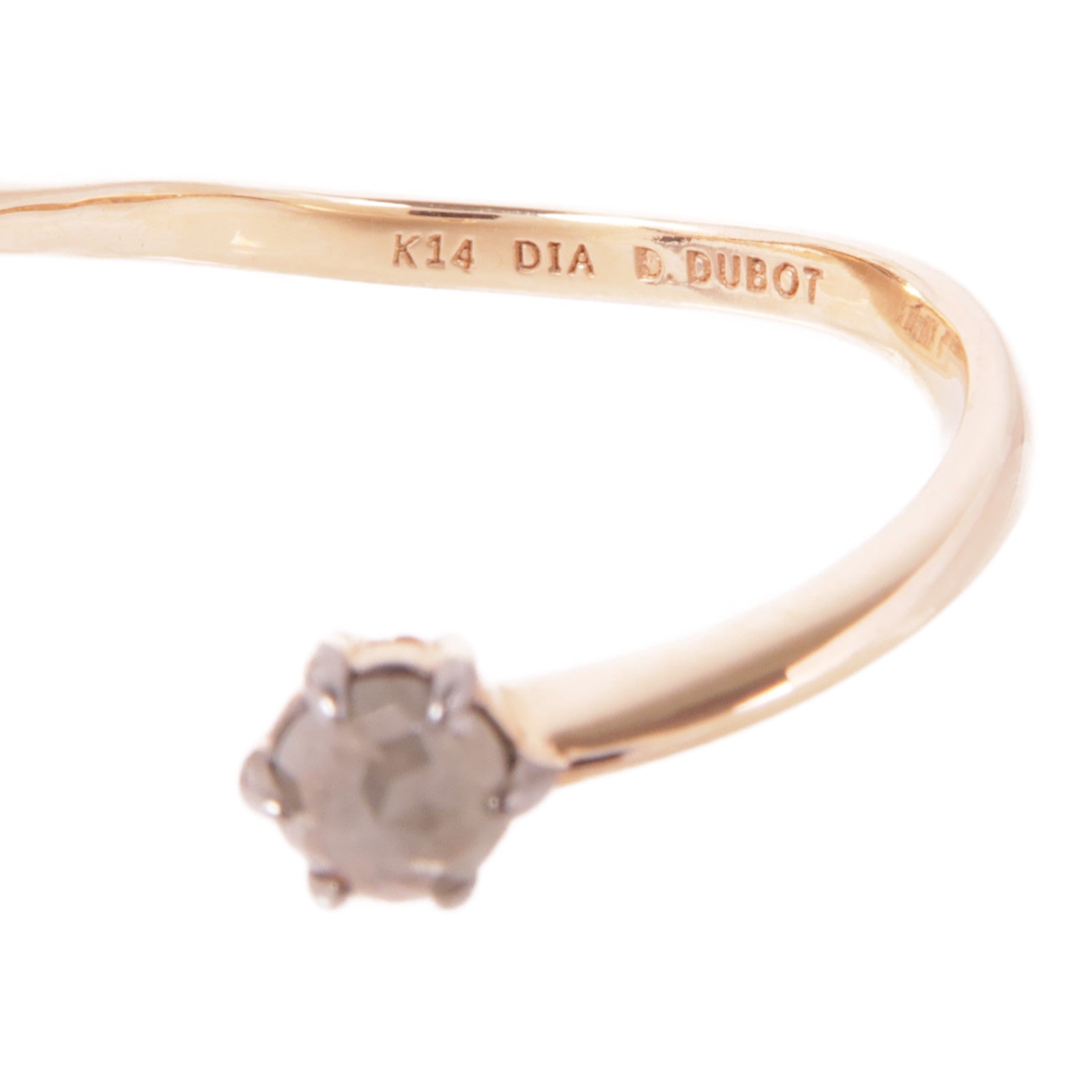 JEWELRY 【激減優惠】14K玫瑰金Three Finger Diamond Ring鑽石三指戒指US#6.5/US#6