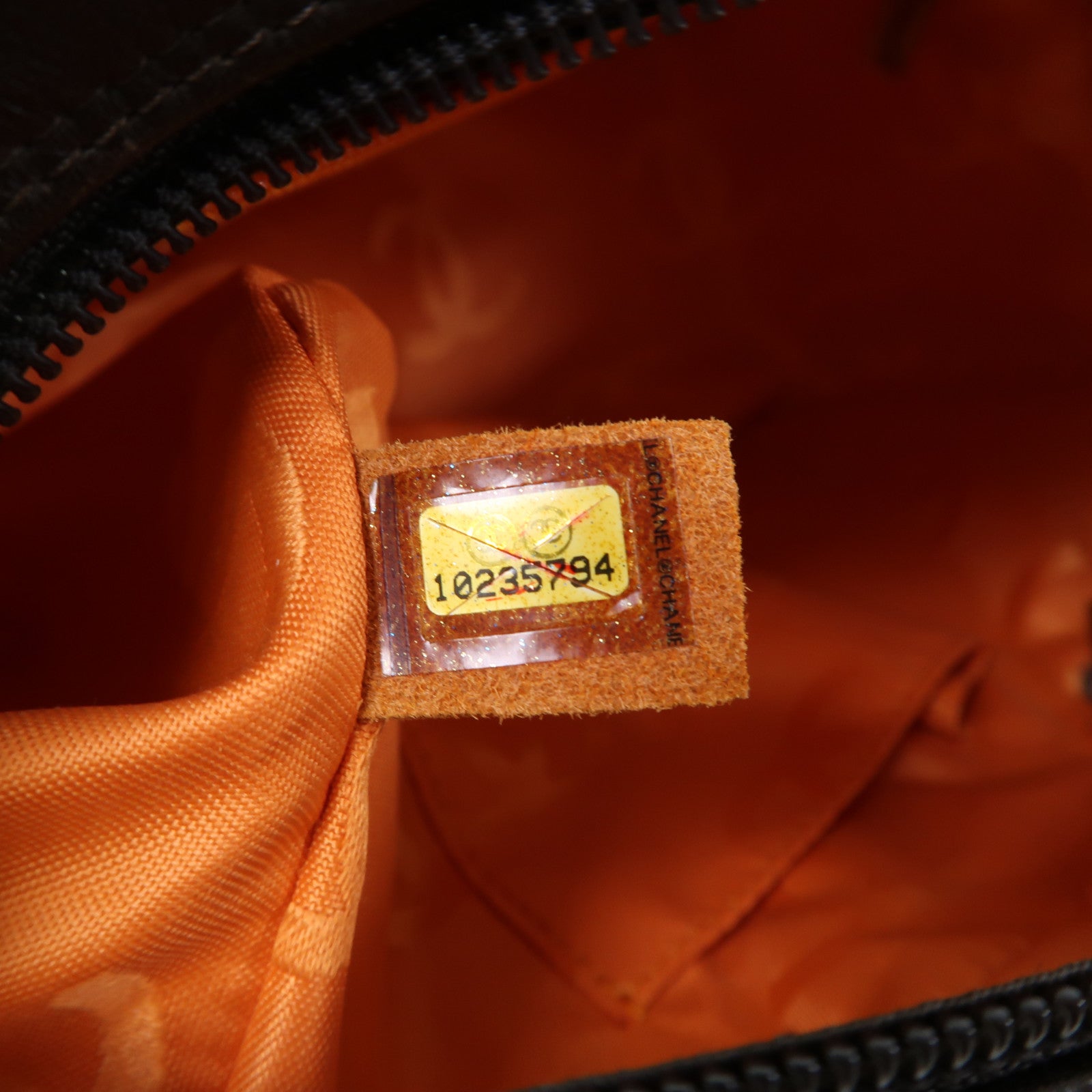 CHANEL 菱格牛皮皮革Cambon Ligne銀扣手挽袋啡色
