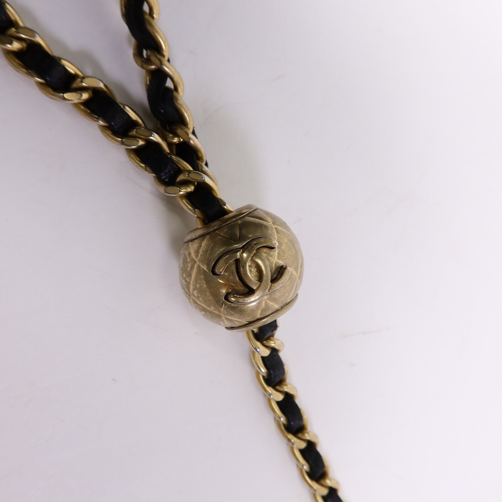 CHANEL 羊皮皮革Wallet On Chain W Gold Ball鏈帶肩背袋