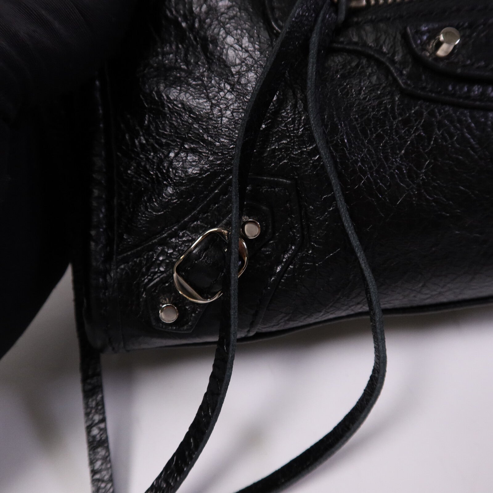 BALENCIAGA 羊皮皮革Nano City銀扣手挽肩背兩用袋