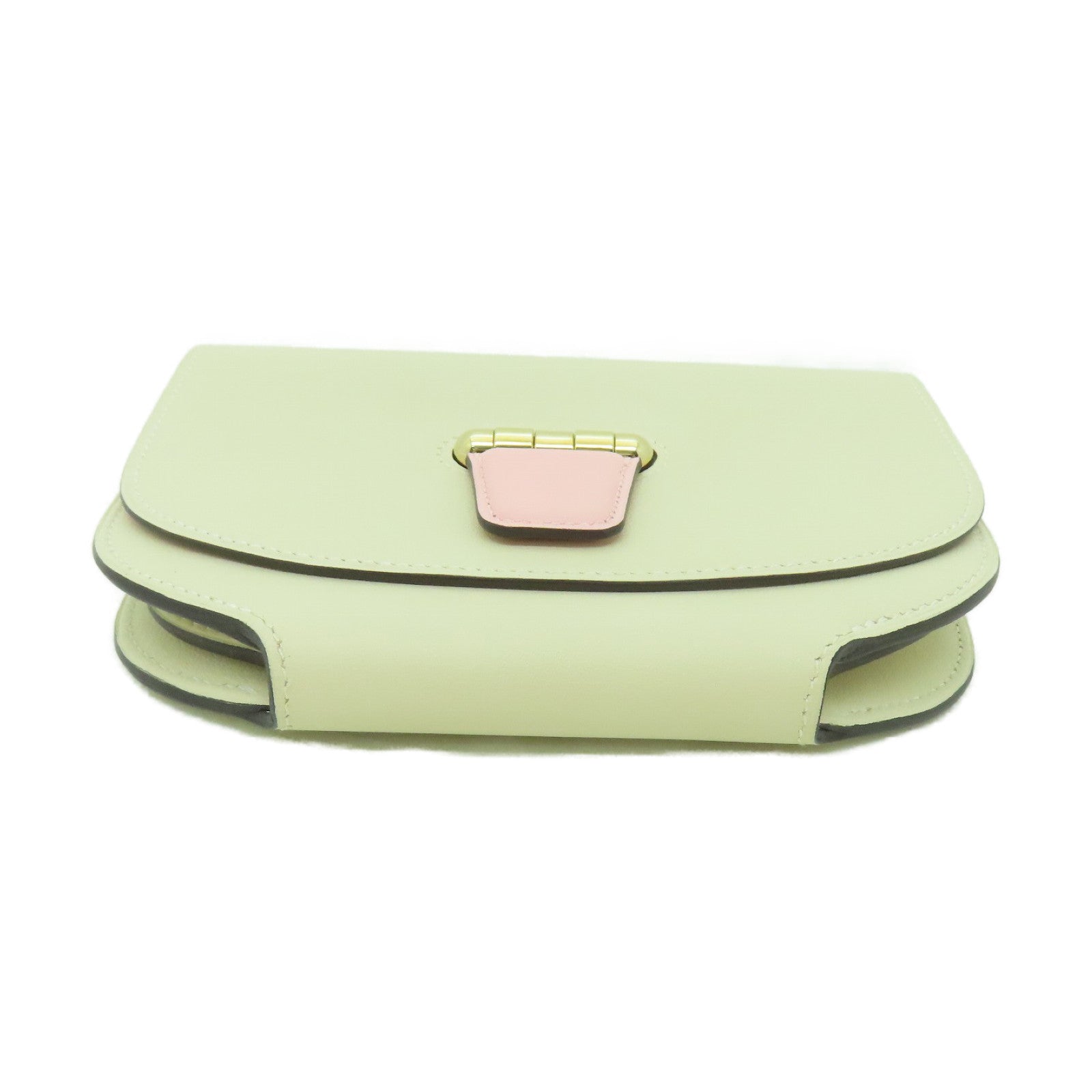 HERMES **【激減優惠】Swift皮革Mini Convoyeur金扣肩背袋白色