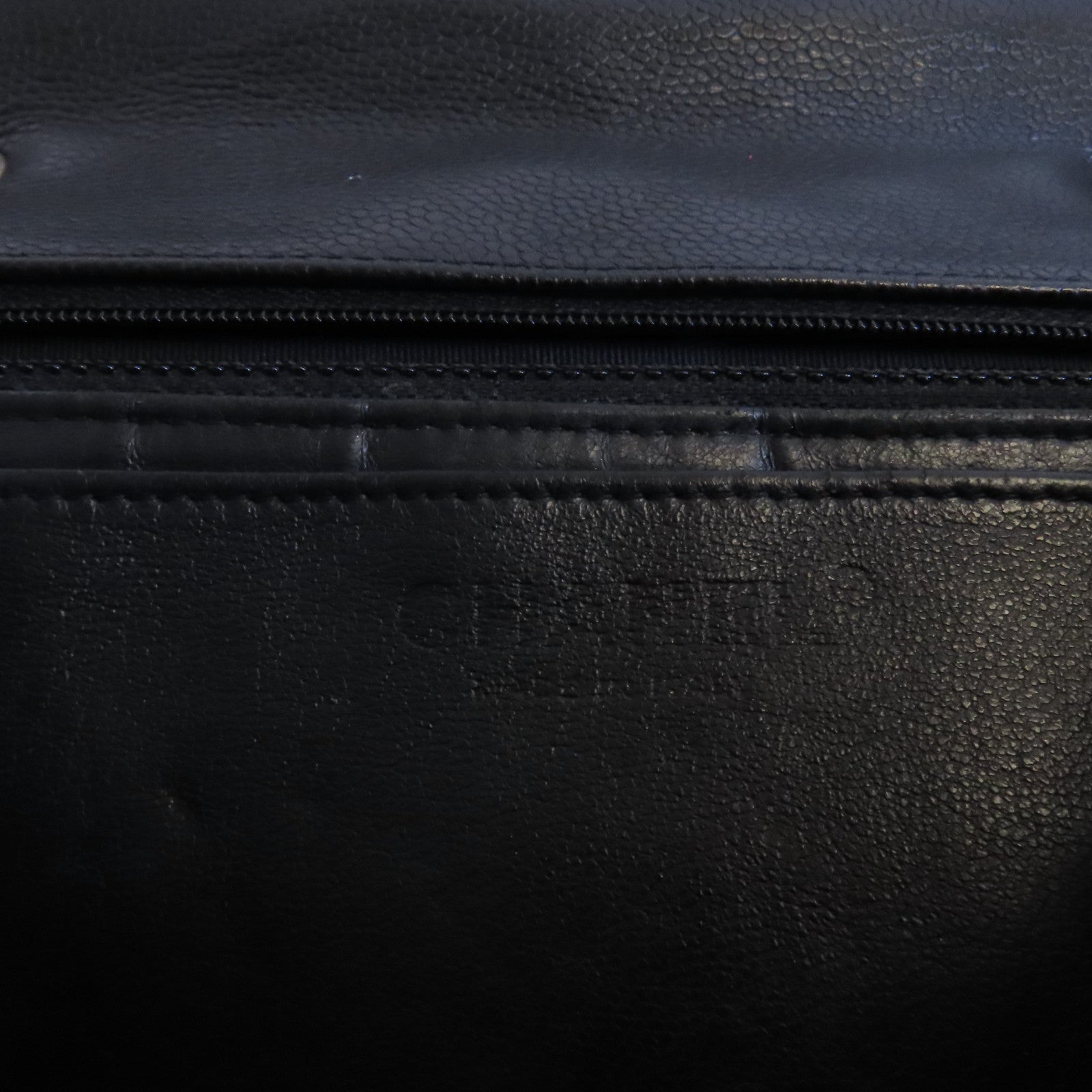 CHANEL 牛皮皮革Large Classic銀扣鏈帶肩背袋