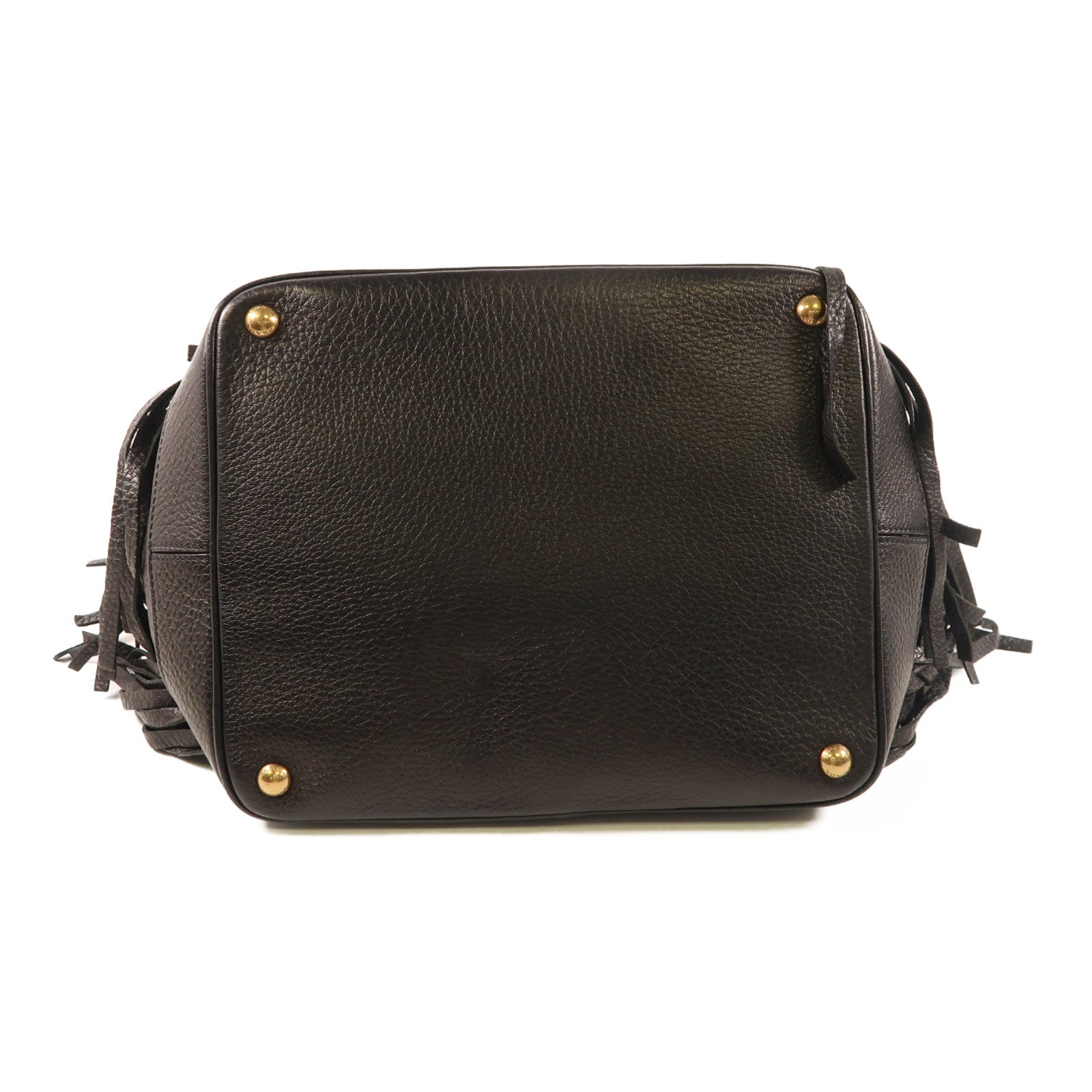 PRADA Cervo皮革Handbag金扣手挽袋