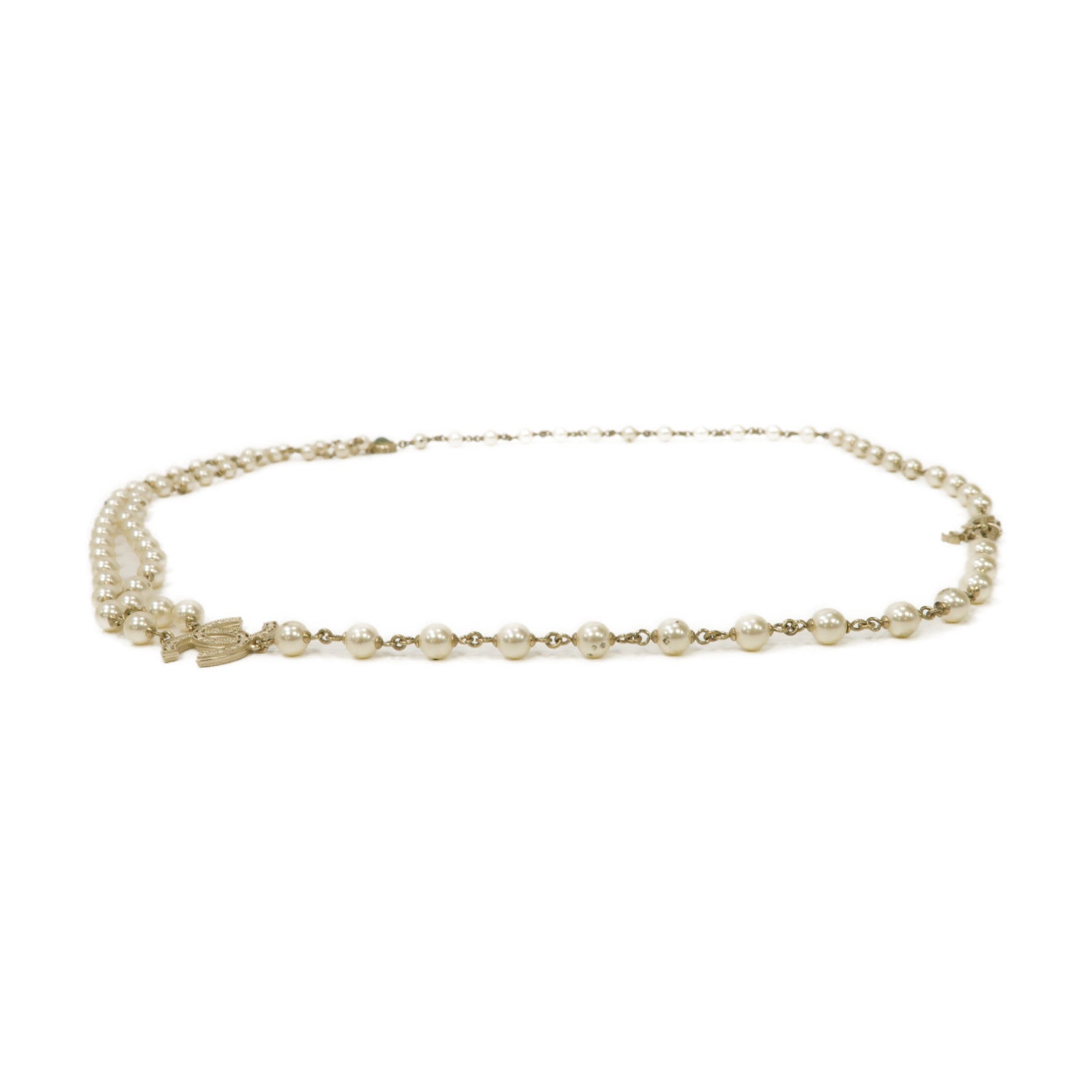CHANEL 【激減優惠】金屬/PVC Necklace項鍊白色/金色/綠色