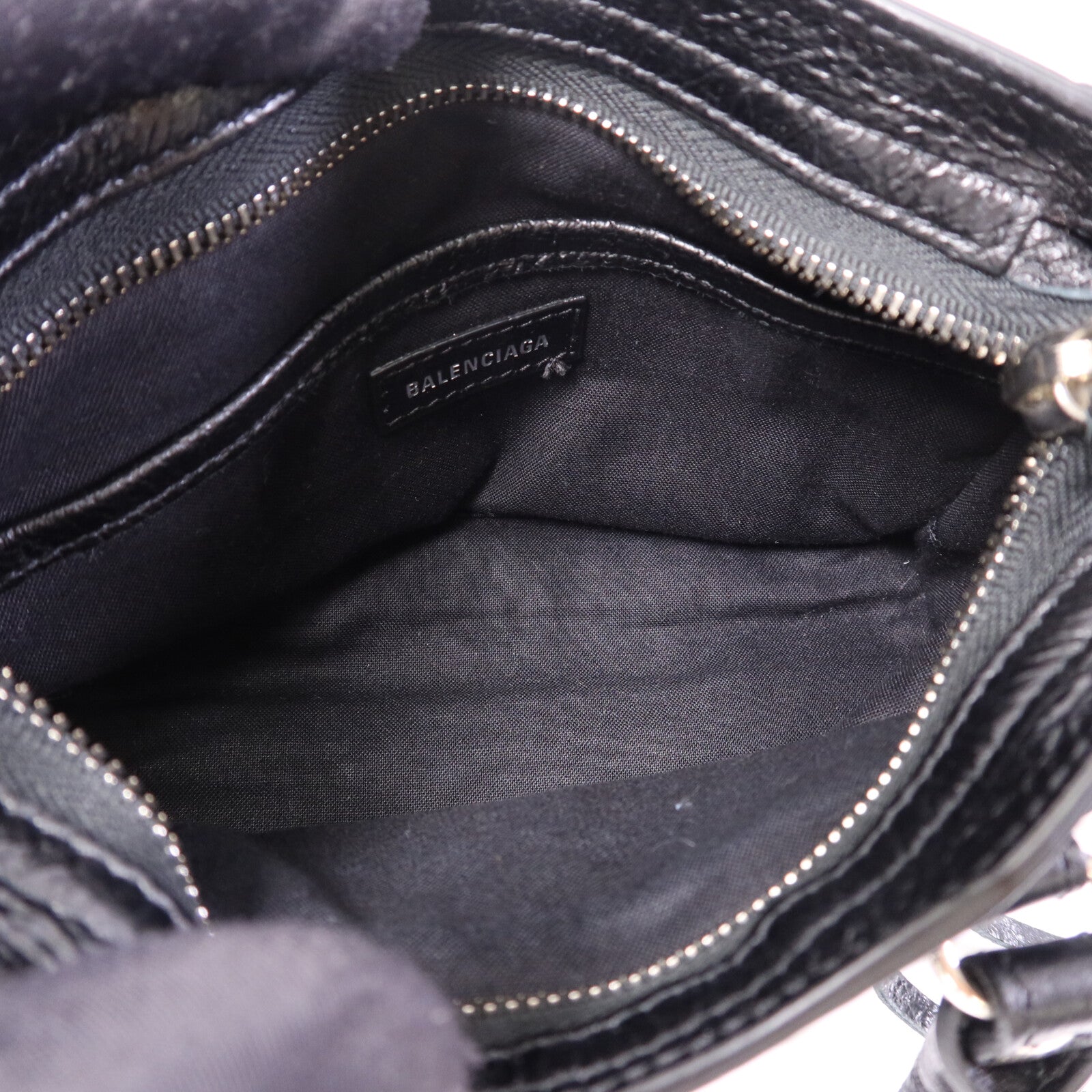 BALENCIAGA 羊皮皮革Nano City銀扣手挽肩背兩用袋