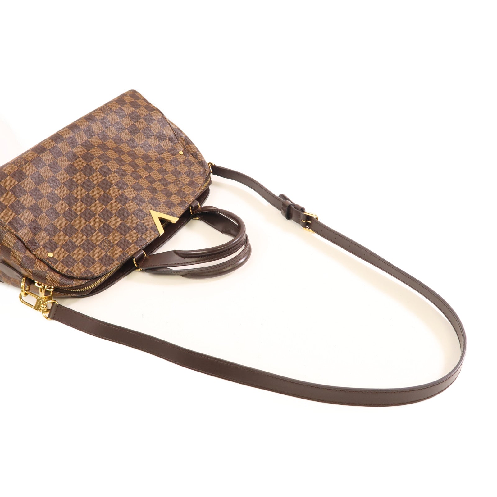 LOUIS VUITTON LV GHW Kensington Bowling 2 Way Shoulder Bag N41505 Damier