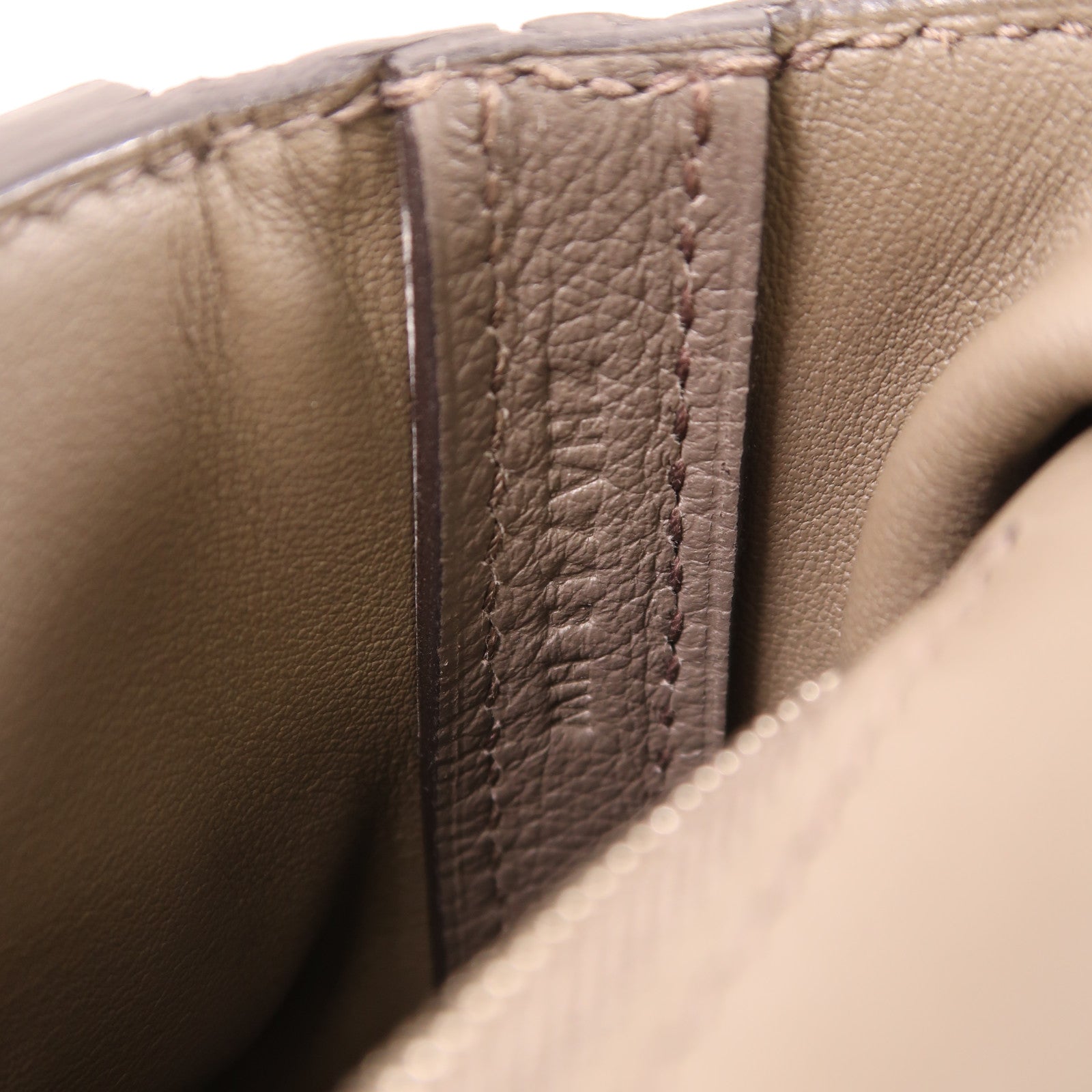 HERMES Evercolor皮革24/24 Mini銀扣手挽肩背兩用袋Etain灰色