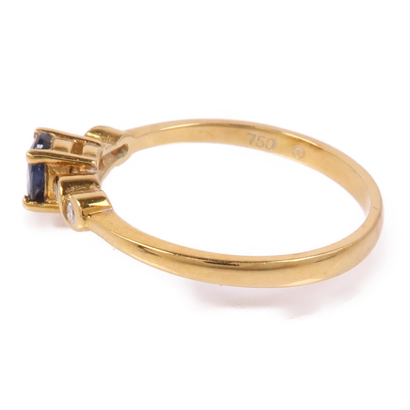 JEWELRY 18K黃金Sapphire/Diamond Ring藍寶石/鑽石戒指US#6.25