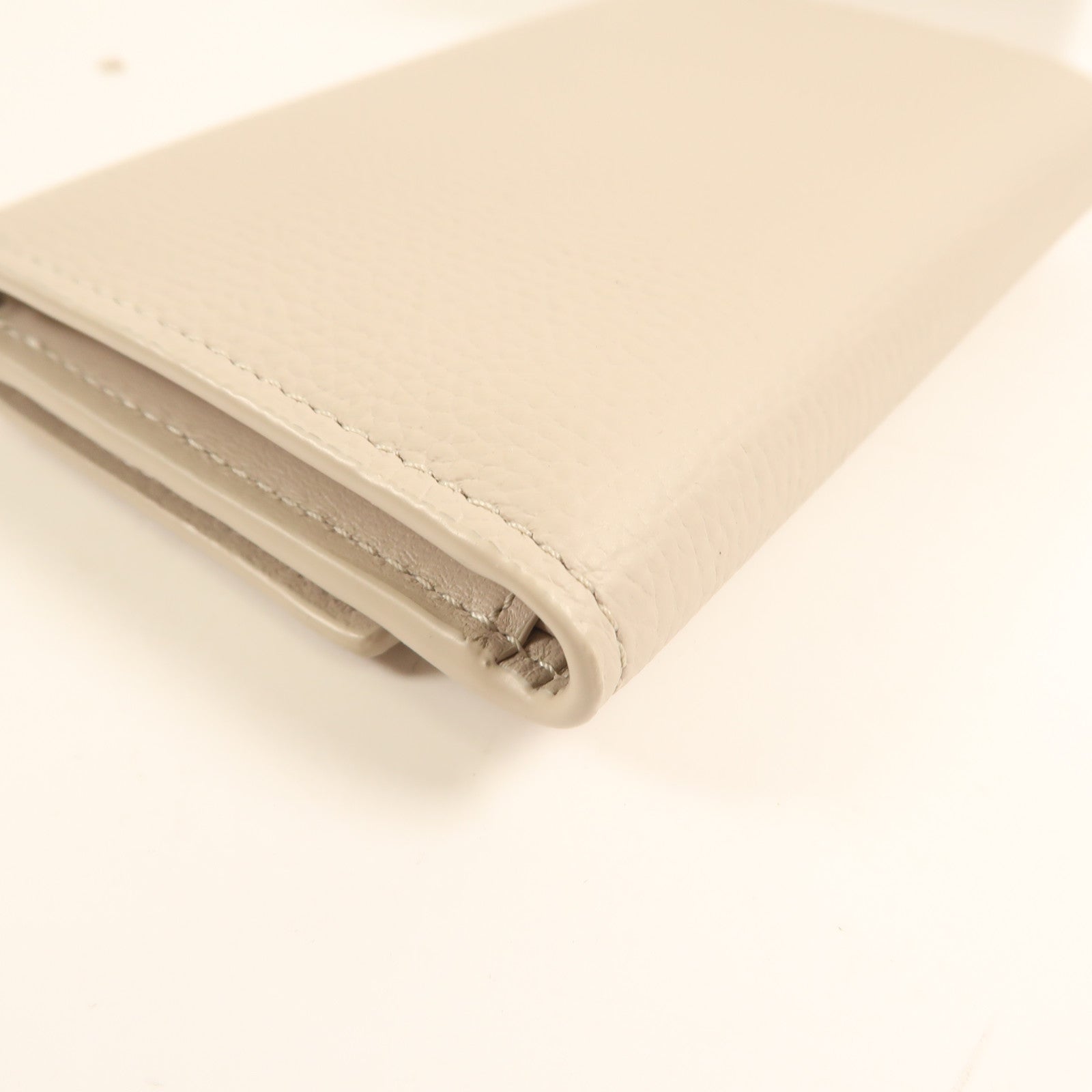 LOEWE 牛皮皮革Anagram small vertical wallet銀扣錢包灰色