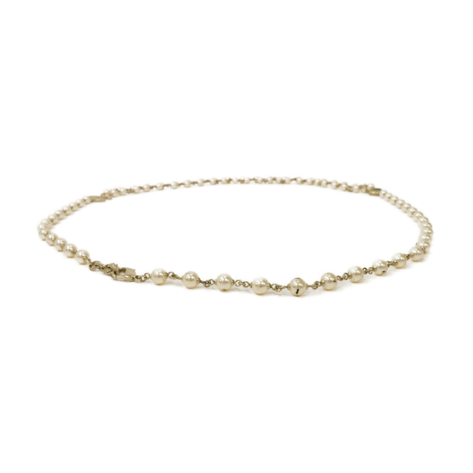 CHANEL 【激減優惠】金屬/PVC Necklace項鍊白色/金色/綠色