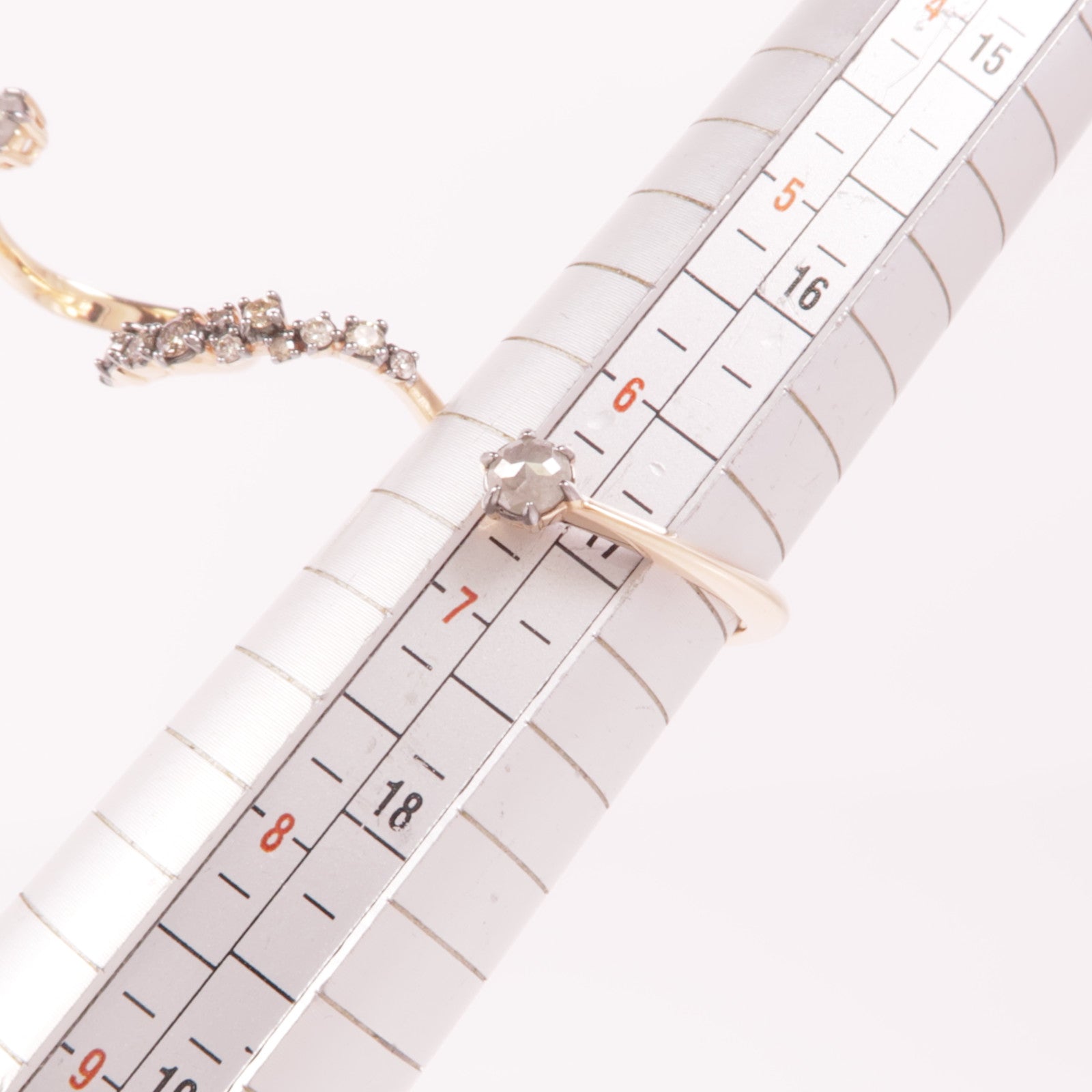 JEWELRY 【激減優惠】14K玫瑰金Three Finger Diamond Ring鑽石三指戒指US#6.5/US#6