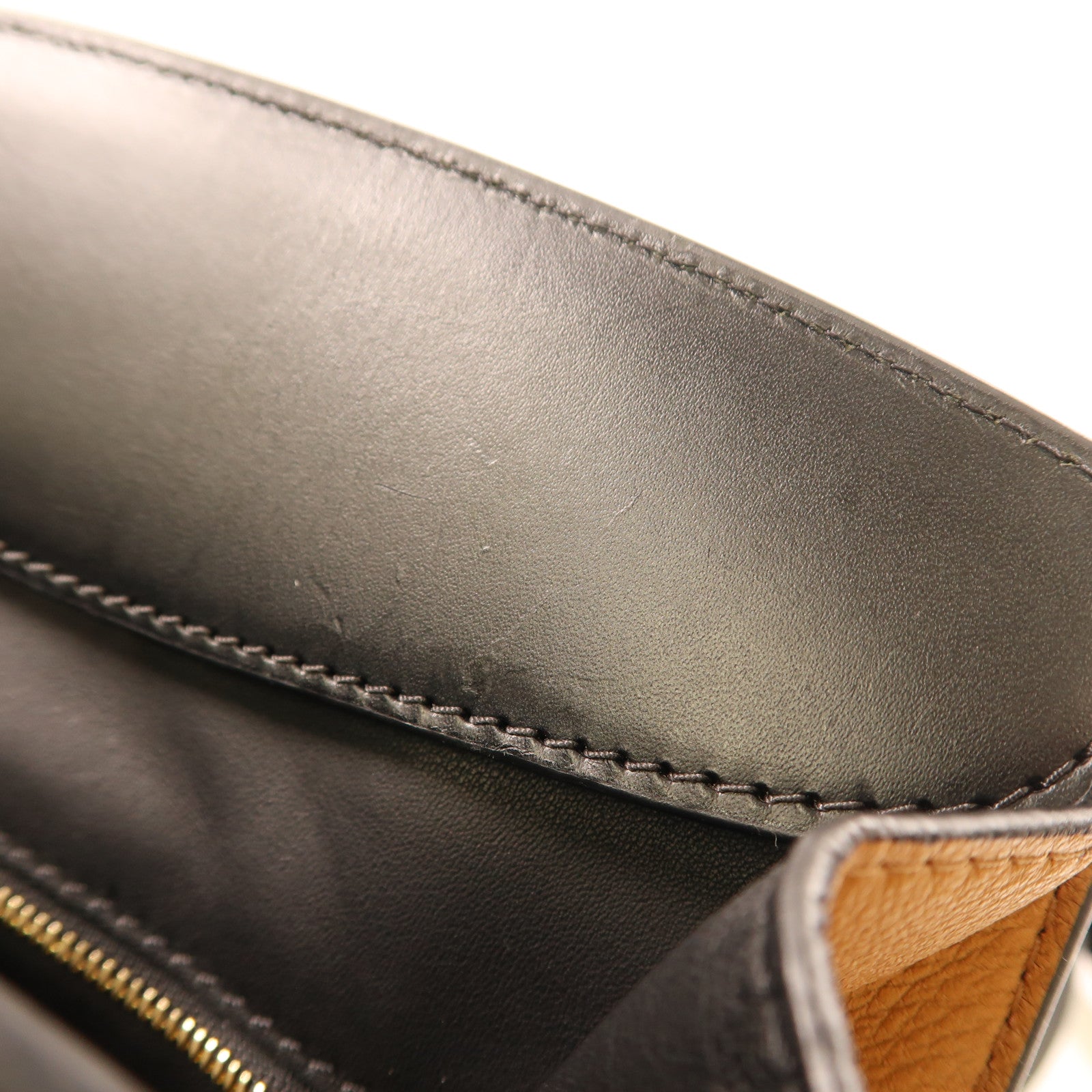 LOUIS VUITTON LV GHW Studs Bicolor 2Way Shoulder Hand Bag M51654 Beige/Black