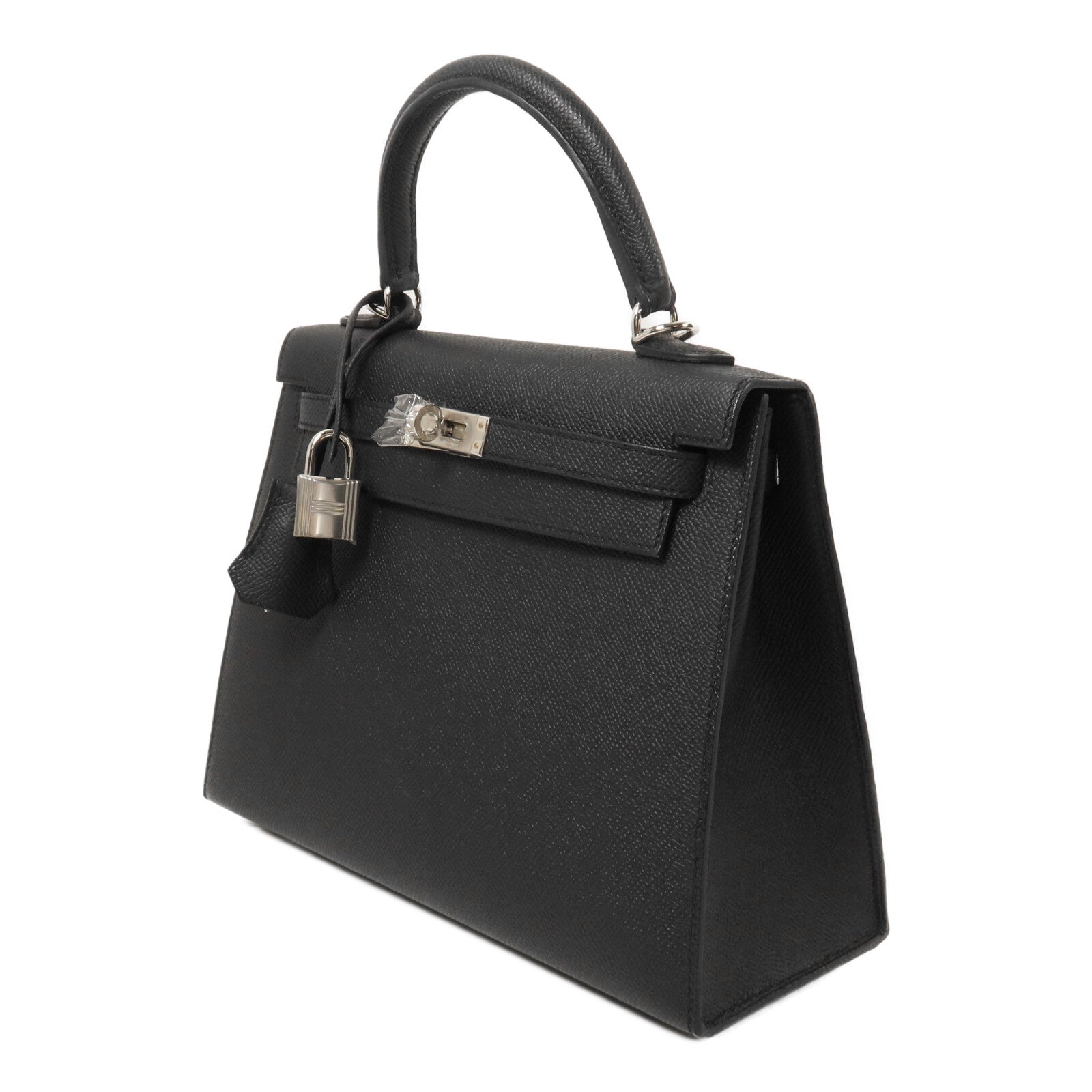 HERMES Epsom皮革Kelly 25手挽肩背兩用袋Noir