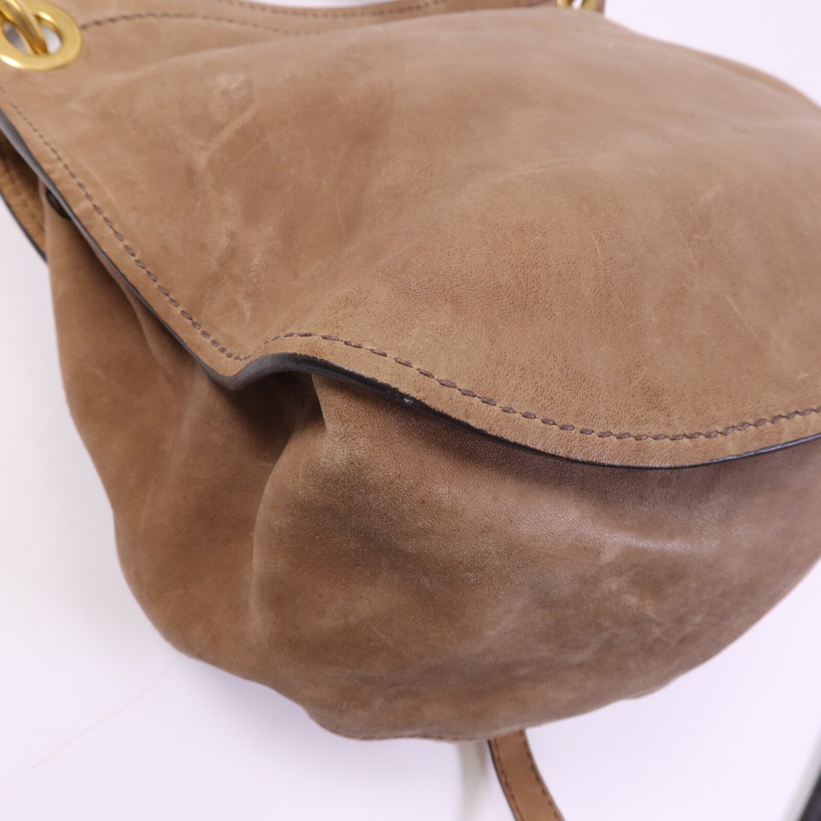 Miu Miu 牛皮皮革Shoulder Bag金扣肩背袋