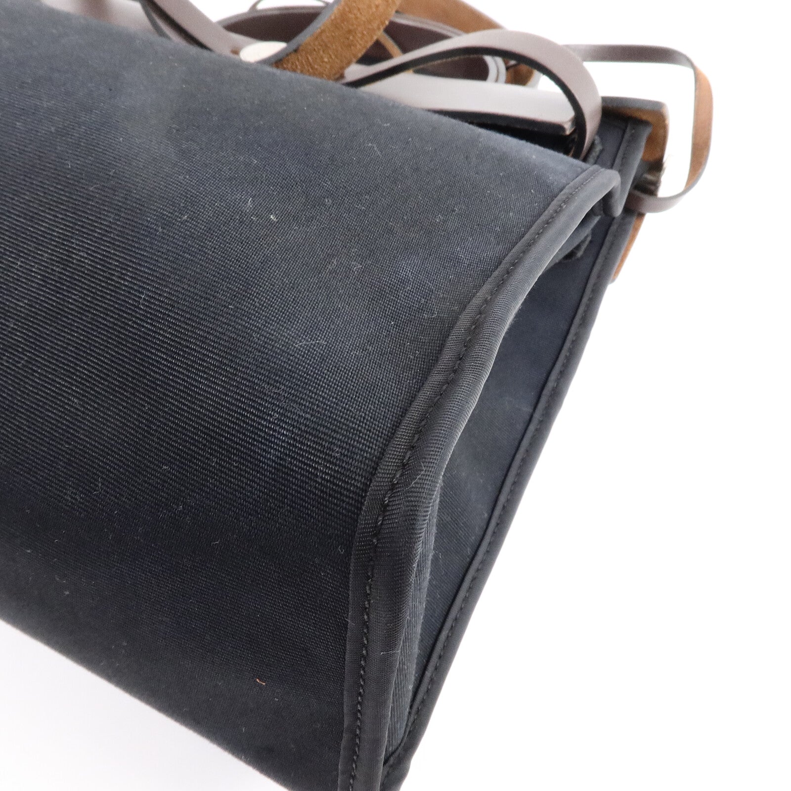 HERMES 帆布Herbag PM手挽肩背兩用袋Noir