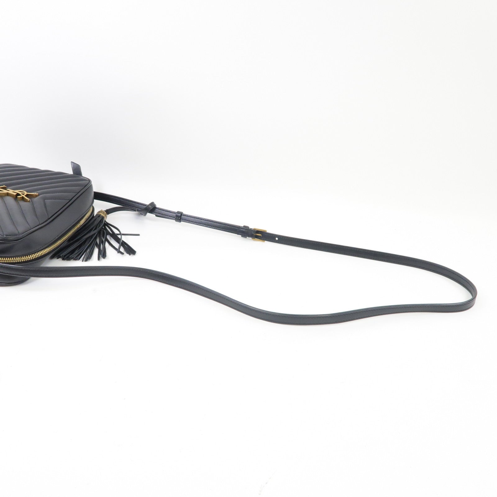 SAINT LAURENT 牛皮皮革Shoulder Bag金扣肩背袋黑色