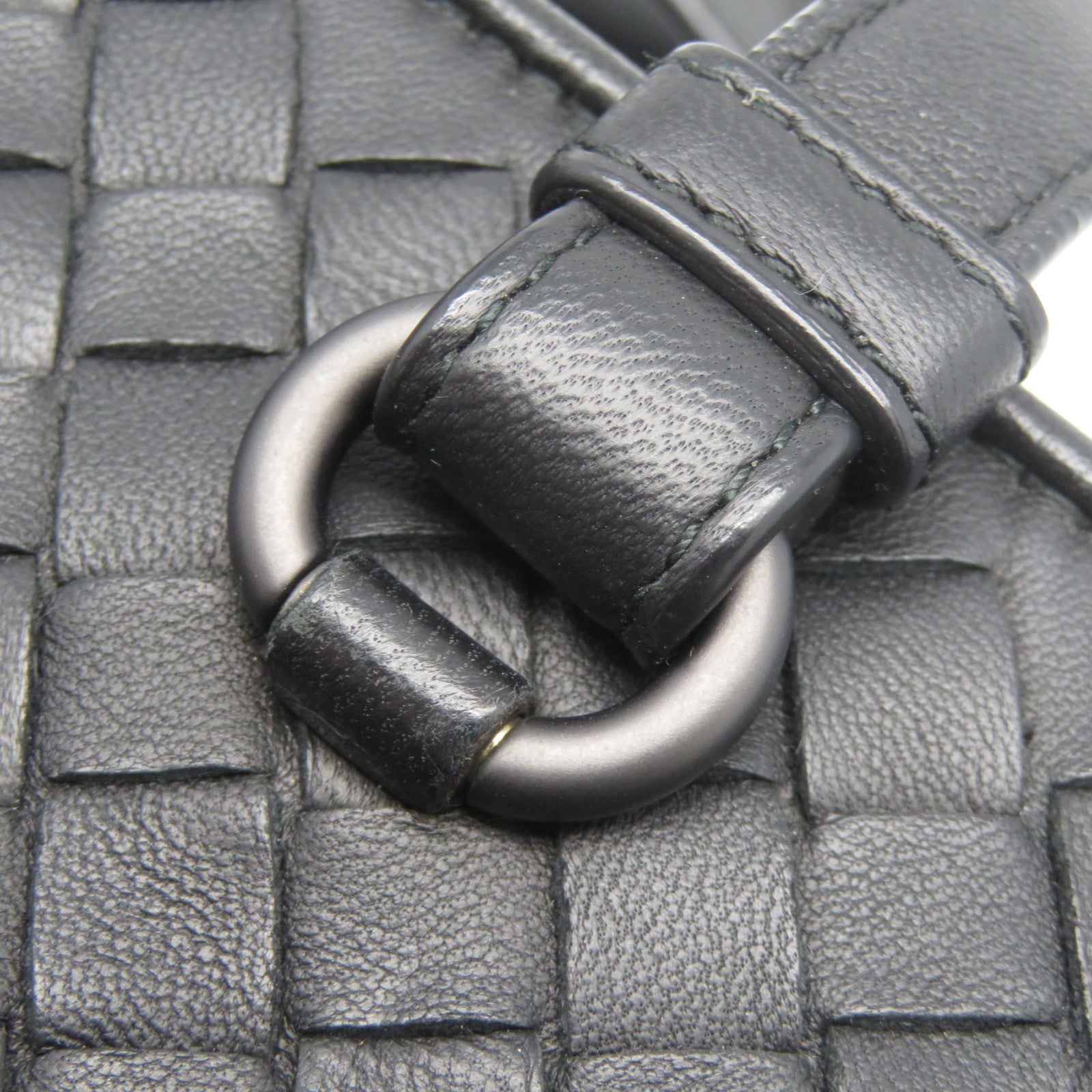 BOTTEGA VENETA 織紋皮革/牛皮皮革2 Way Shoulder Bag手挽肩背兩用袋黑色