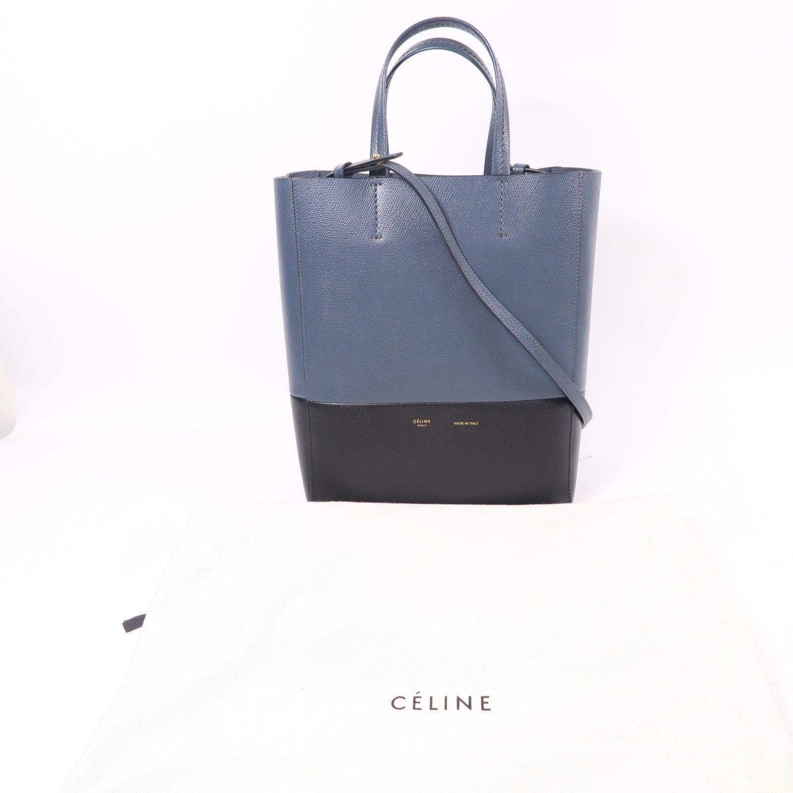 CELINE 【激減優惠】牛皮皮革Cabas Vertical金扣手挽肩背兩用袋