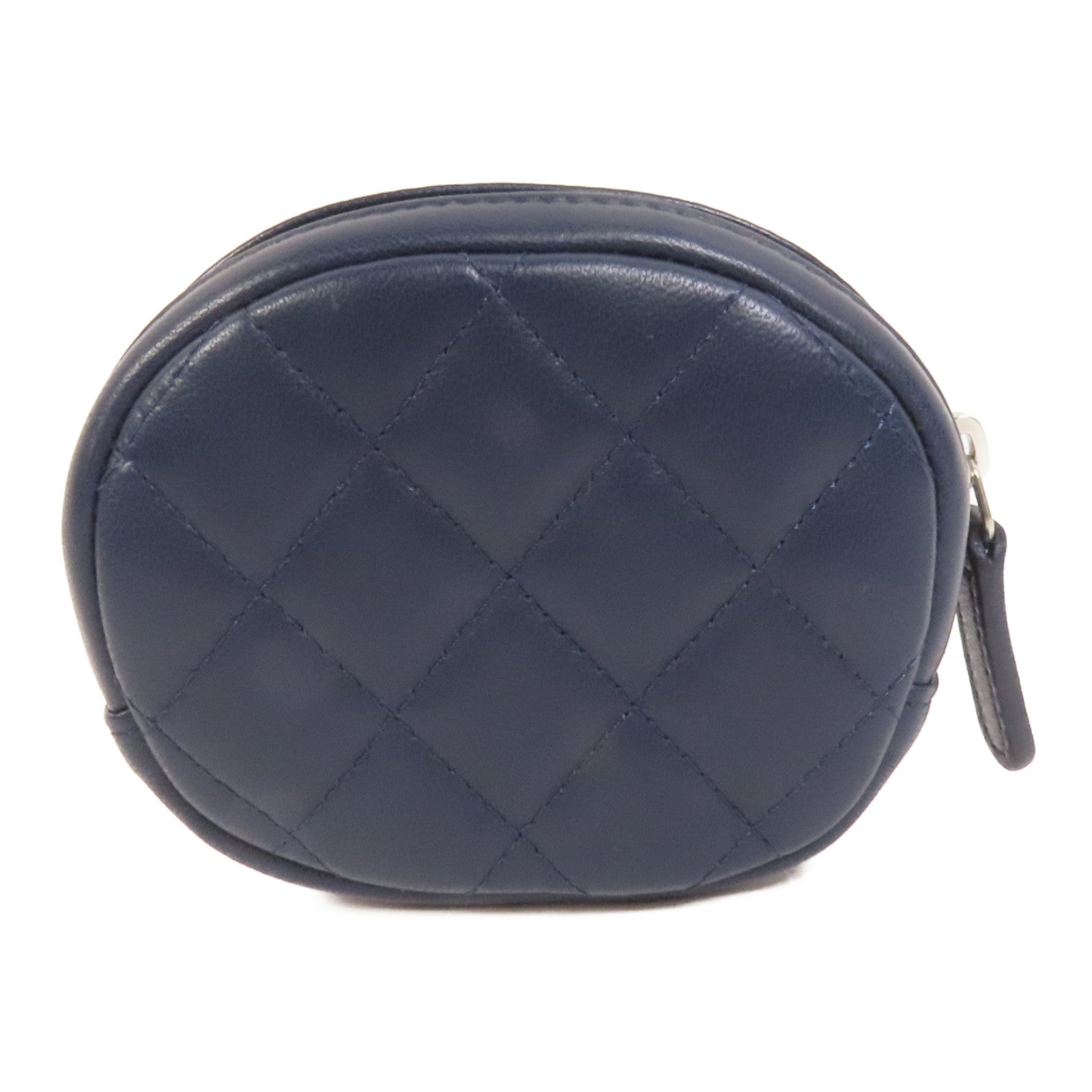 CHANEL 羊皮皮革Coin Case銀扣零錢包
