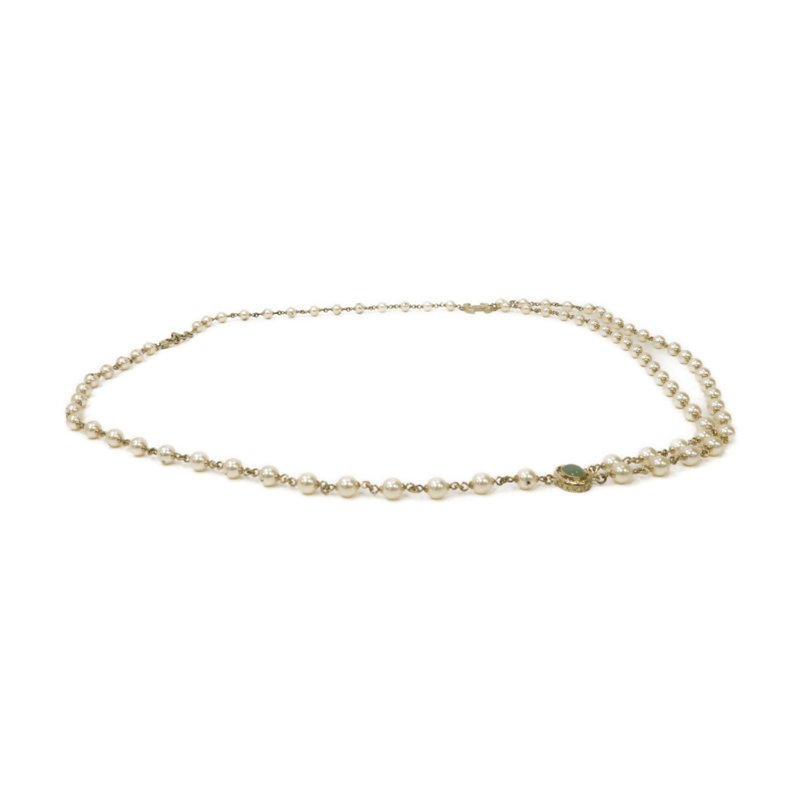 CHANEL 【激減優惠】金屬/PVC Necklace項鍊白色/金色/綠色