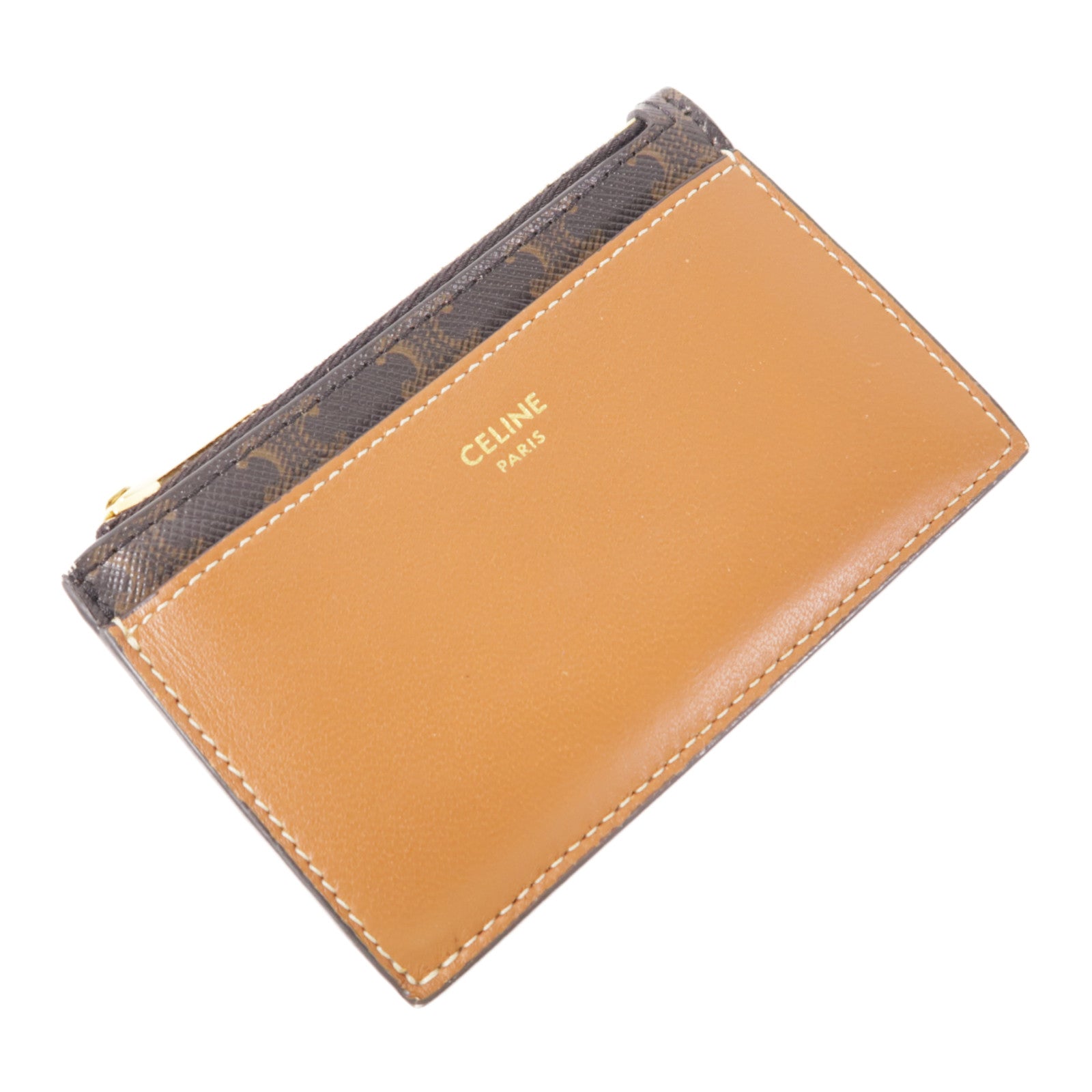 CELINE 塗層帆布Card Case金扣零錢包