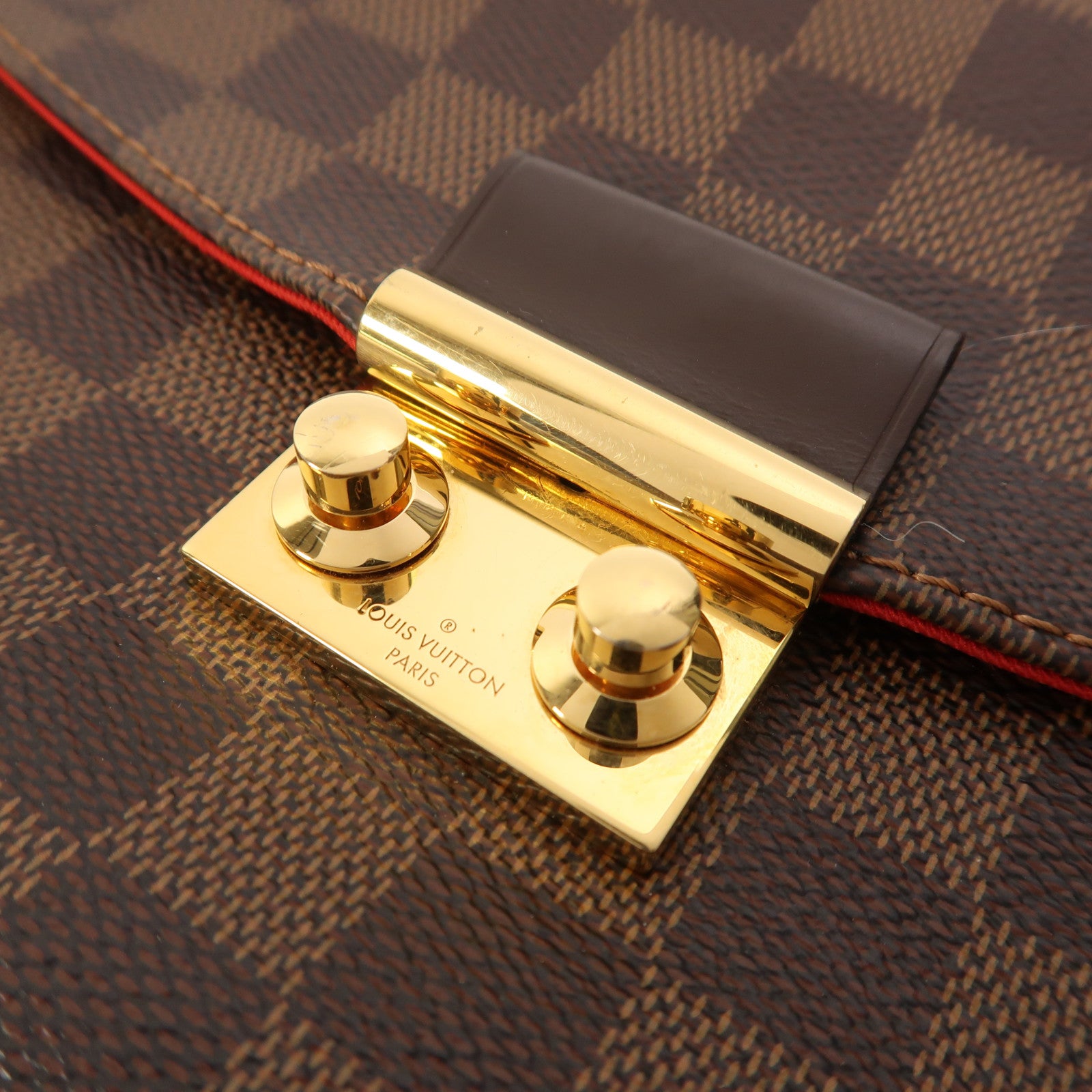LOUIS VUITTON 【激減優惠】Damier Croisette金扣手挽肩背兩用袋