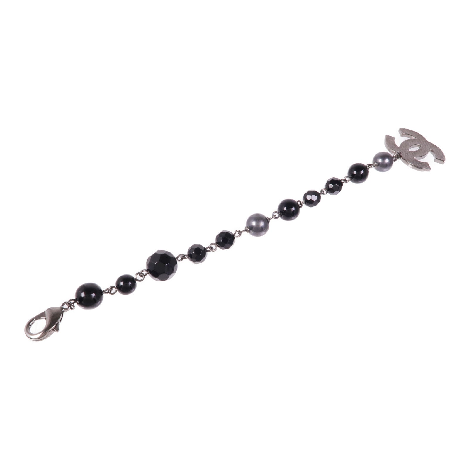 CHANEL CC Bracelet PVC/Metal Black