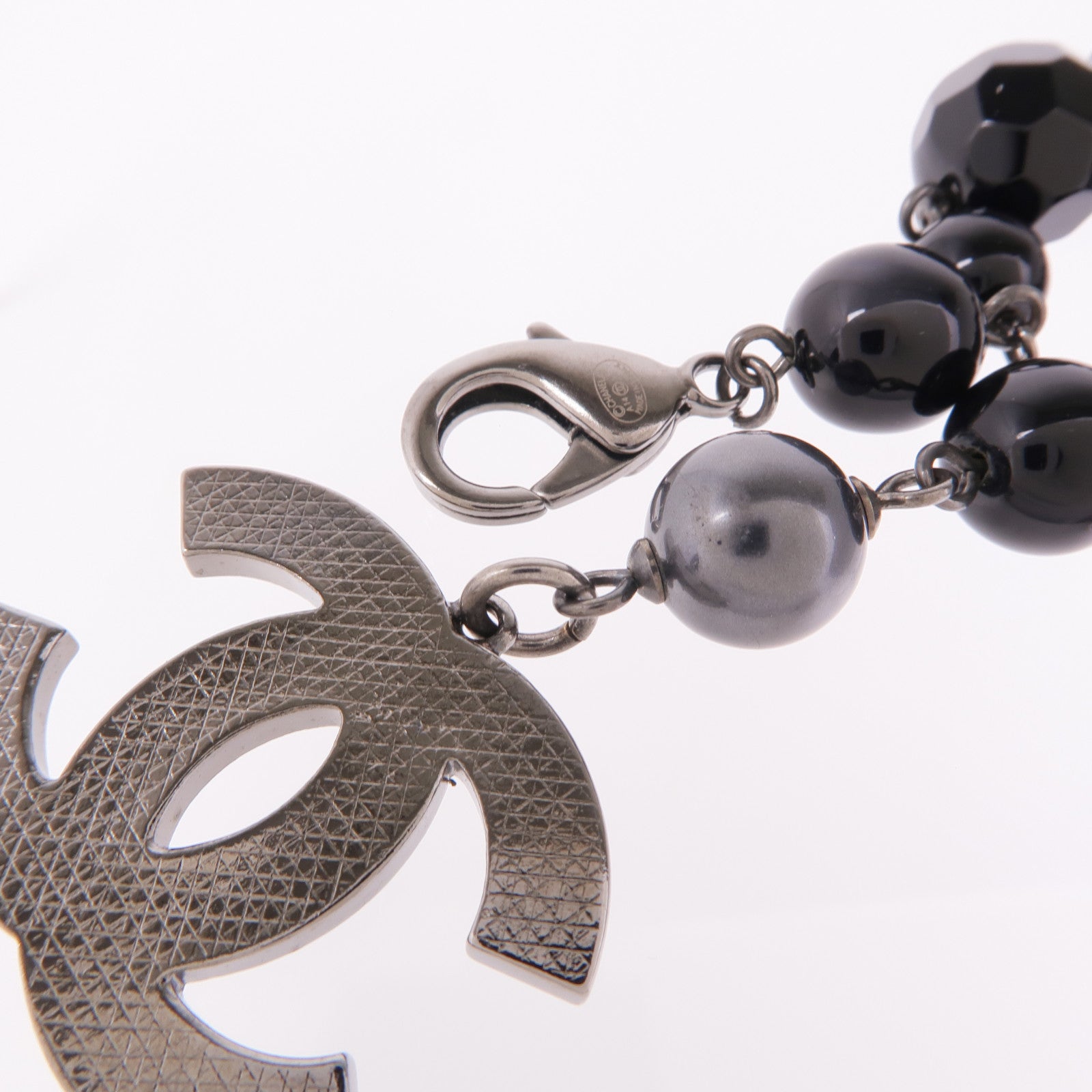 CHANEL CC Bracelet PVC/Metal Black