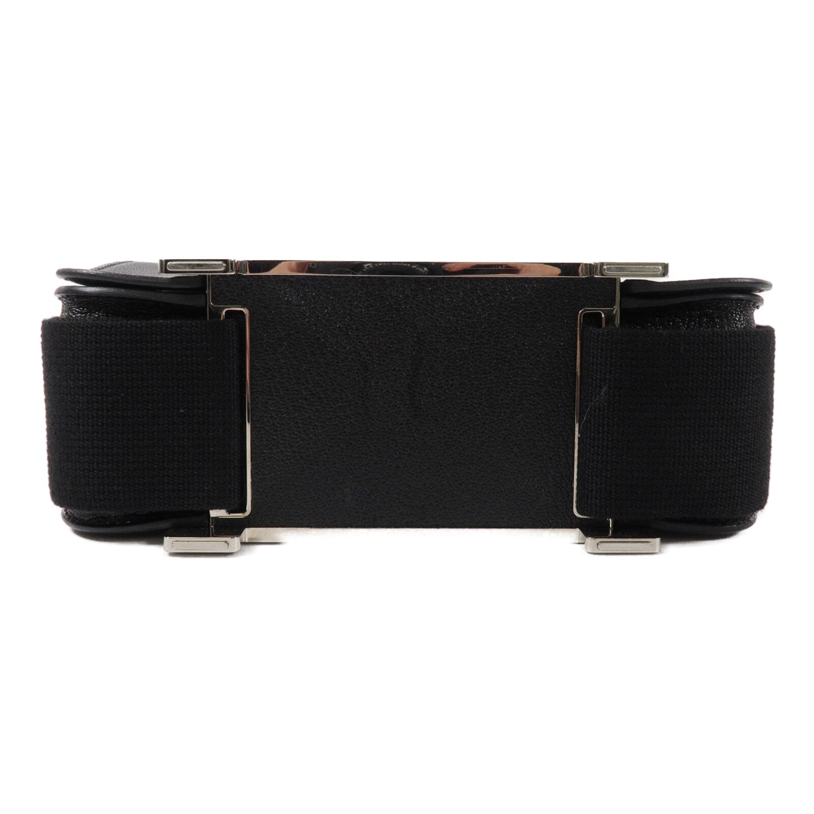 HERMES Chevre皮革Geta肩背袋Noir