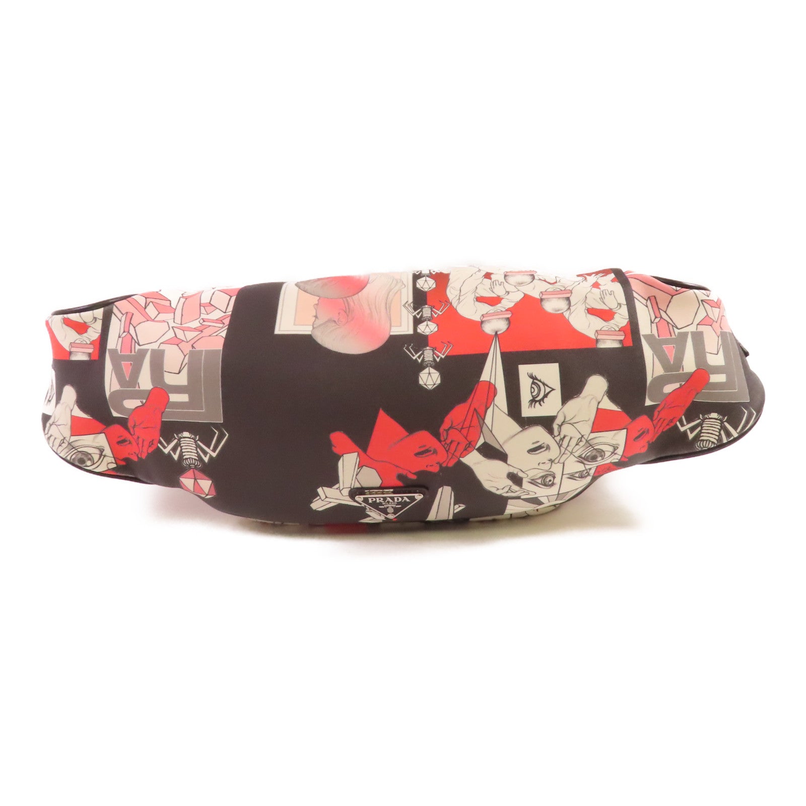 PRADA 塗層帆布Waist Bag銀扣腰包彩色