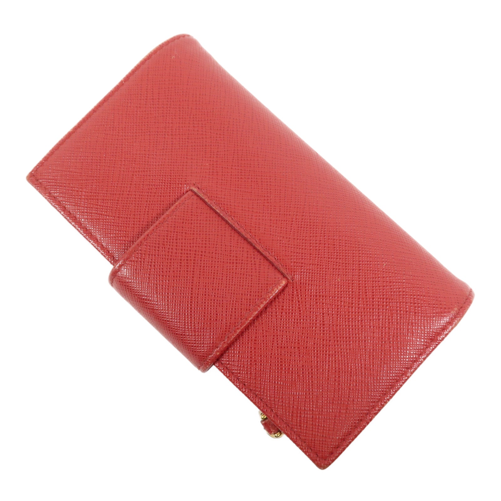 PRADA Saffiano皮革Wallet金扣錢包