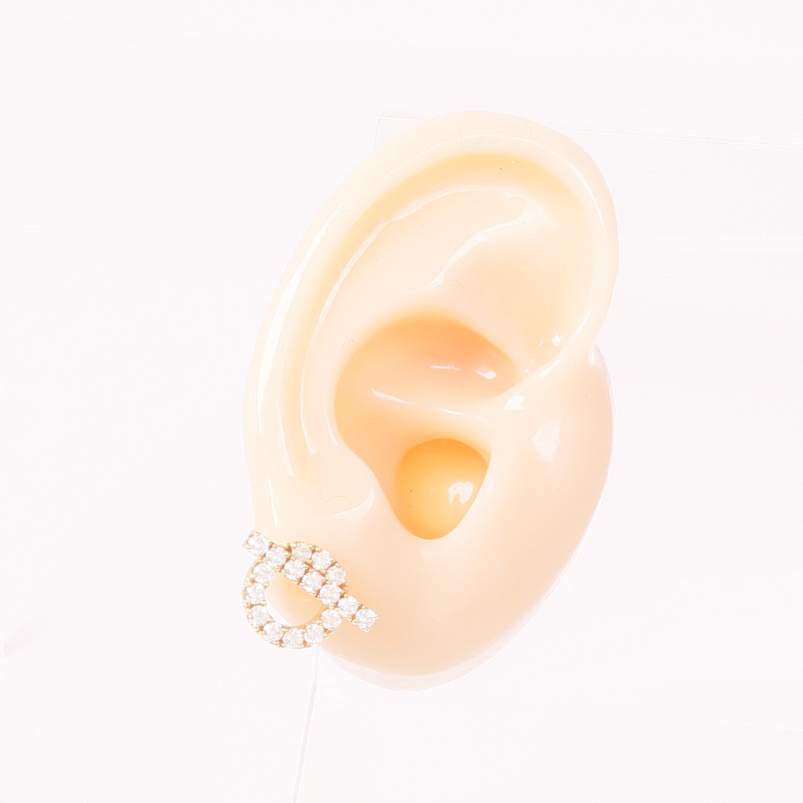 HERMES 18K玫瑰金Finesse Diamond Earrings鑽石耳環