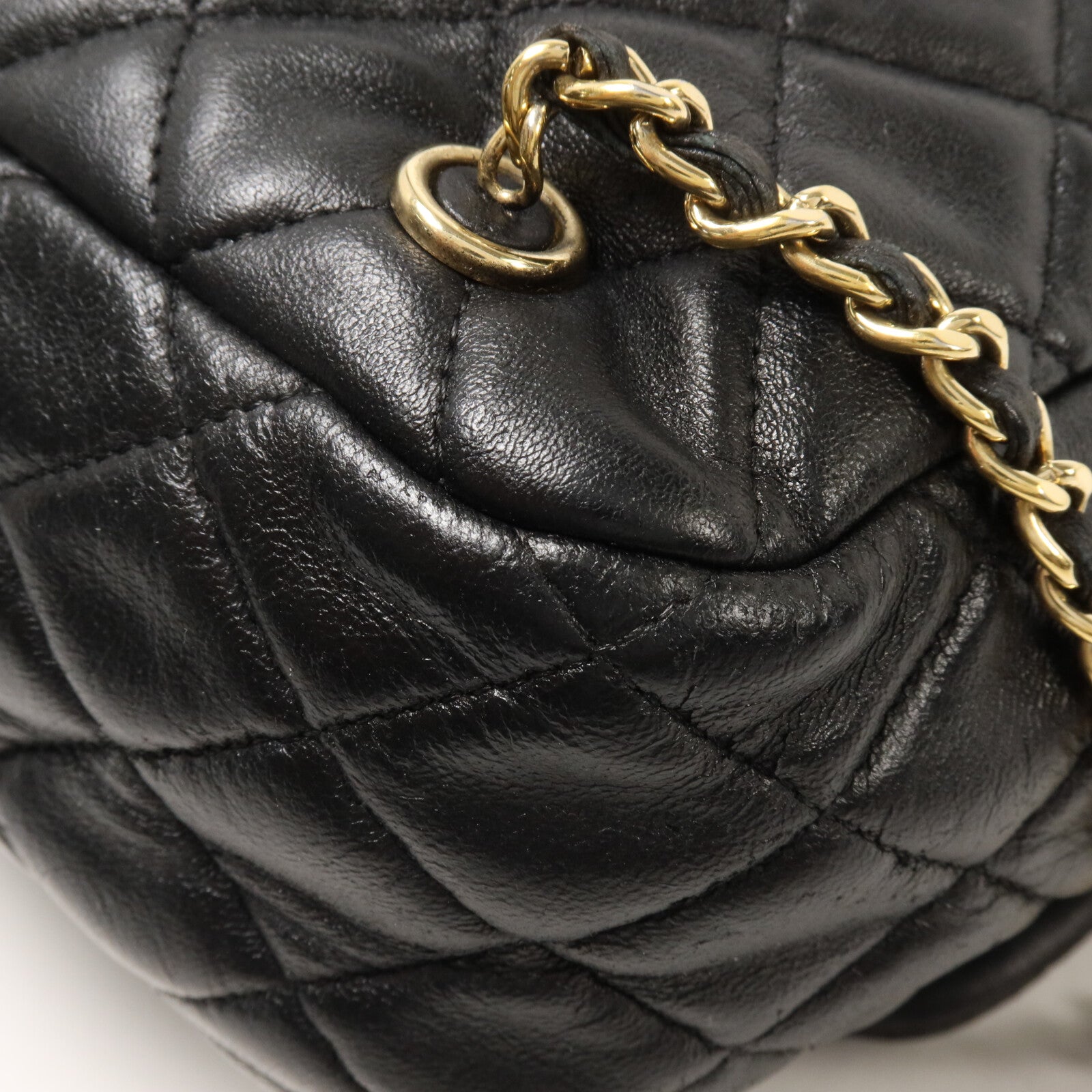 CHANEL 羊皮皮革Matelasse鏈帶背包