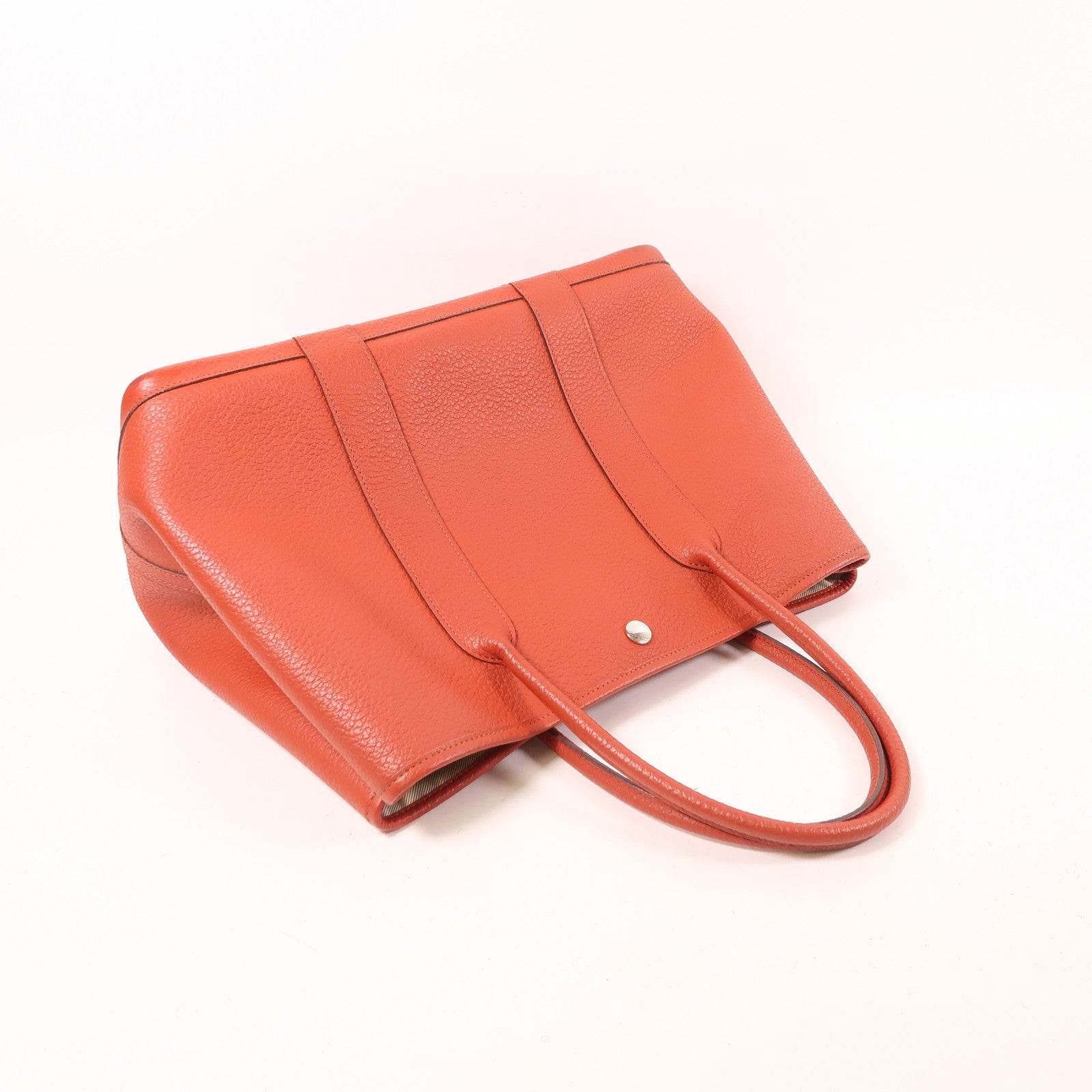 HERMES Negonda皮革Garden Party PM銀扣手挽袋