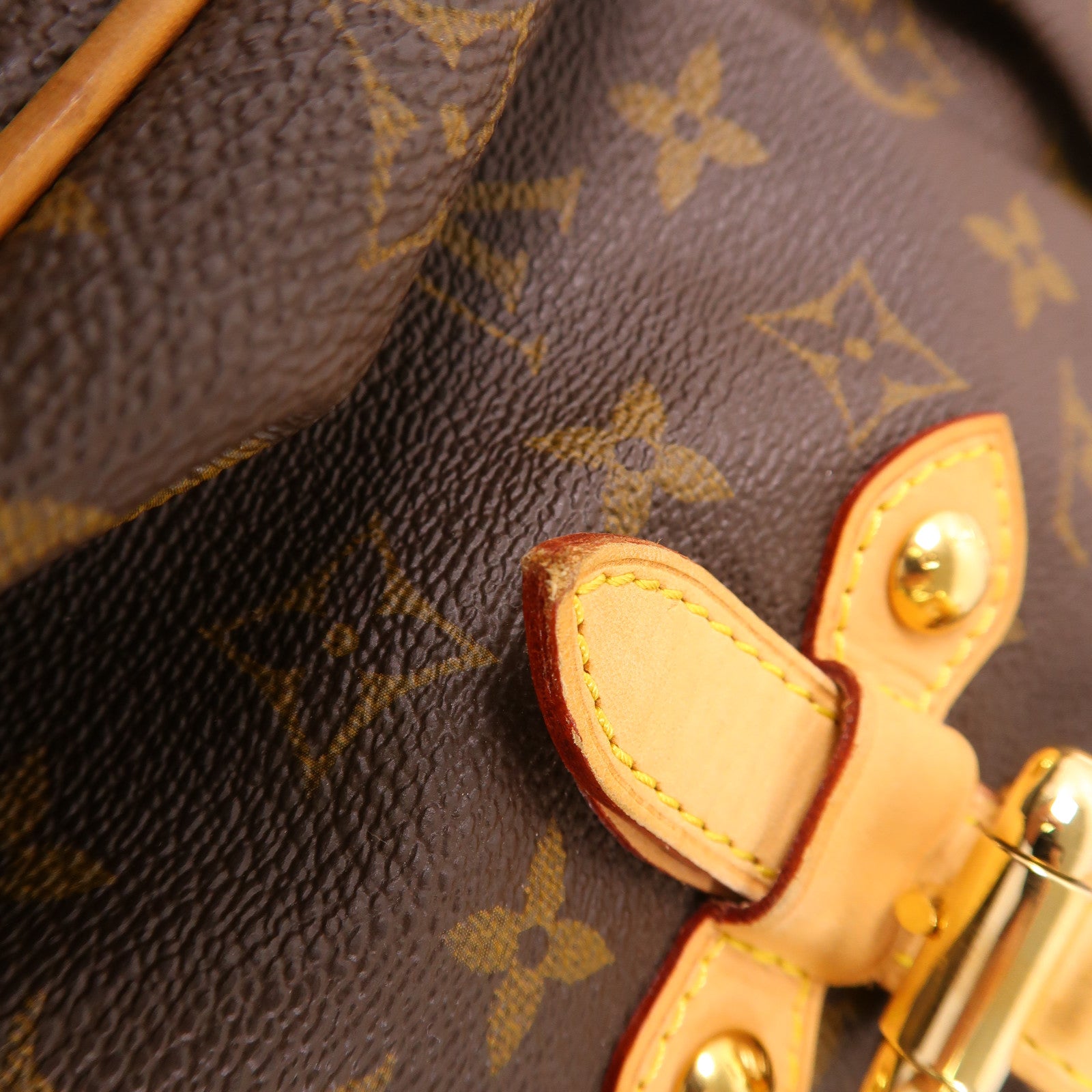 LOUIS VUITTON Monogram Palermo GM金扣手挽肩背兩用袋棕色