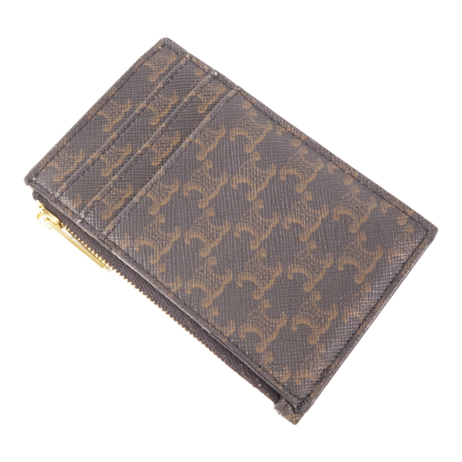 CELINE 塗層帆布Card Case金扣零錢包