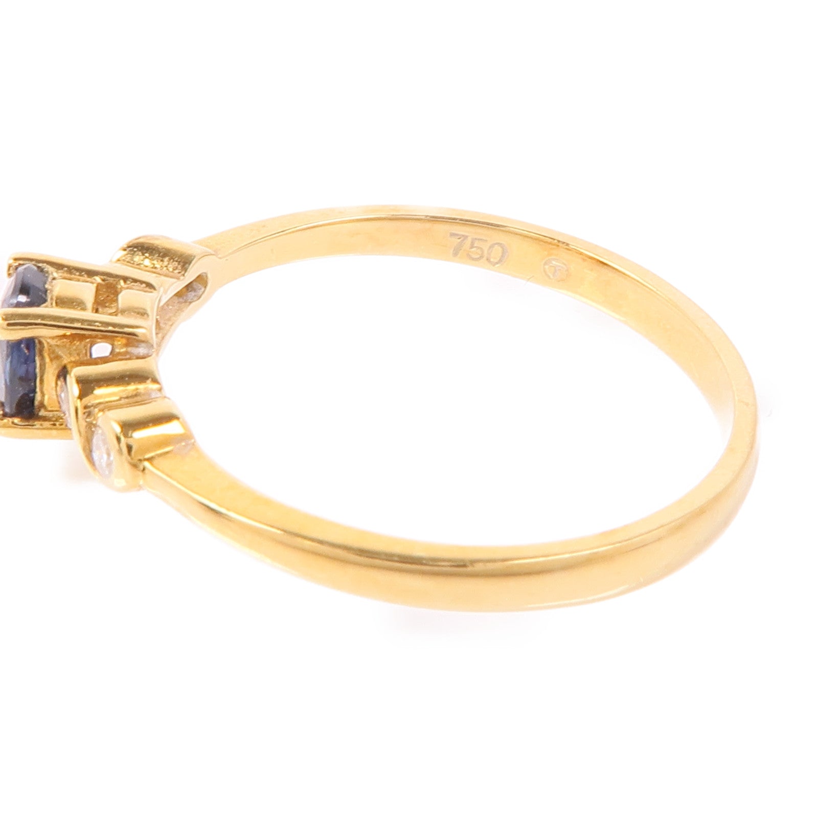 JEWELRY 18K黃金Sapphire/Diamond Ring藍寶石/鑽石戒指US#6.25