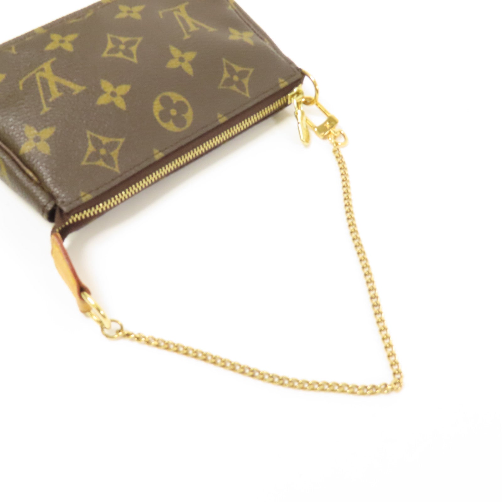 LOUIS VUITTON Monogram Mini Pochette Accessoires金扣手挽袋